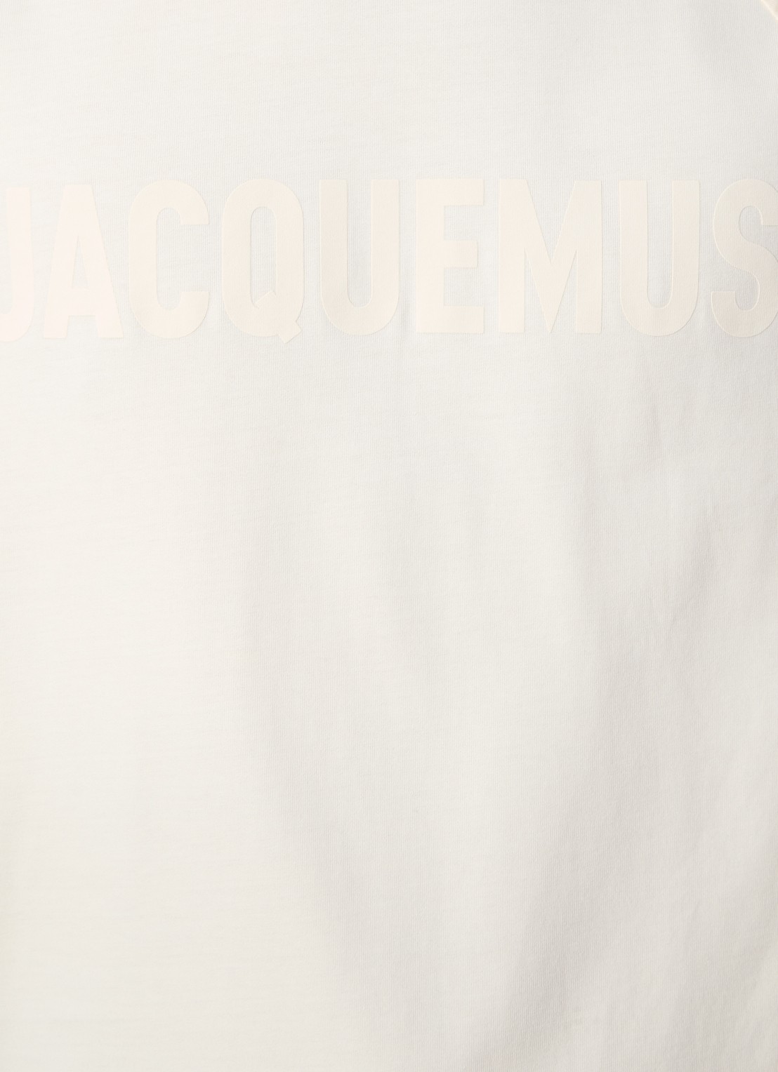 Jacquemus T-shirt met logoprint - detail 2 beige