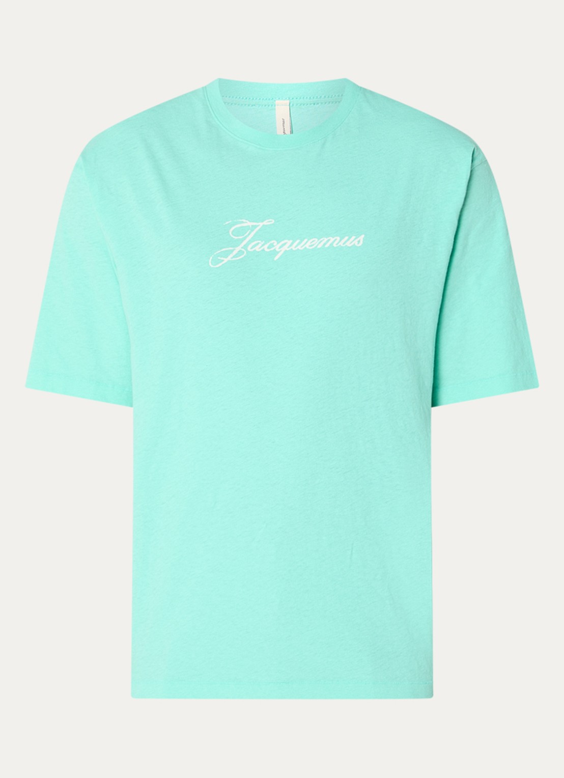 Jacquemus T-shirt met logoprint - voorkant turquoise