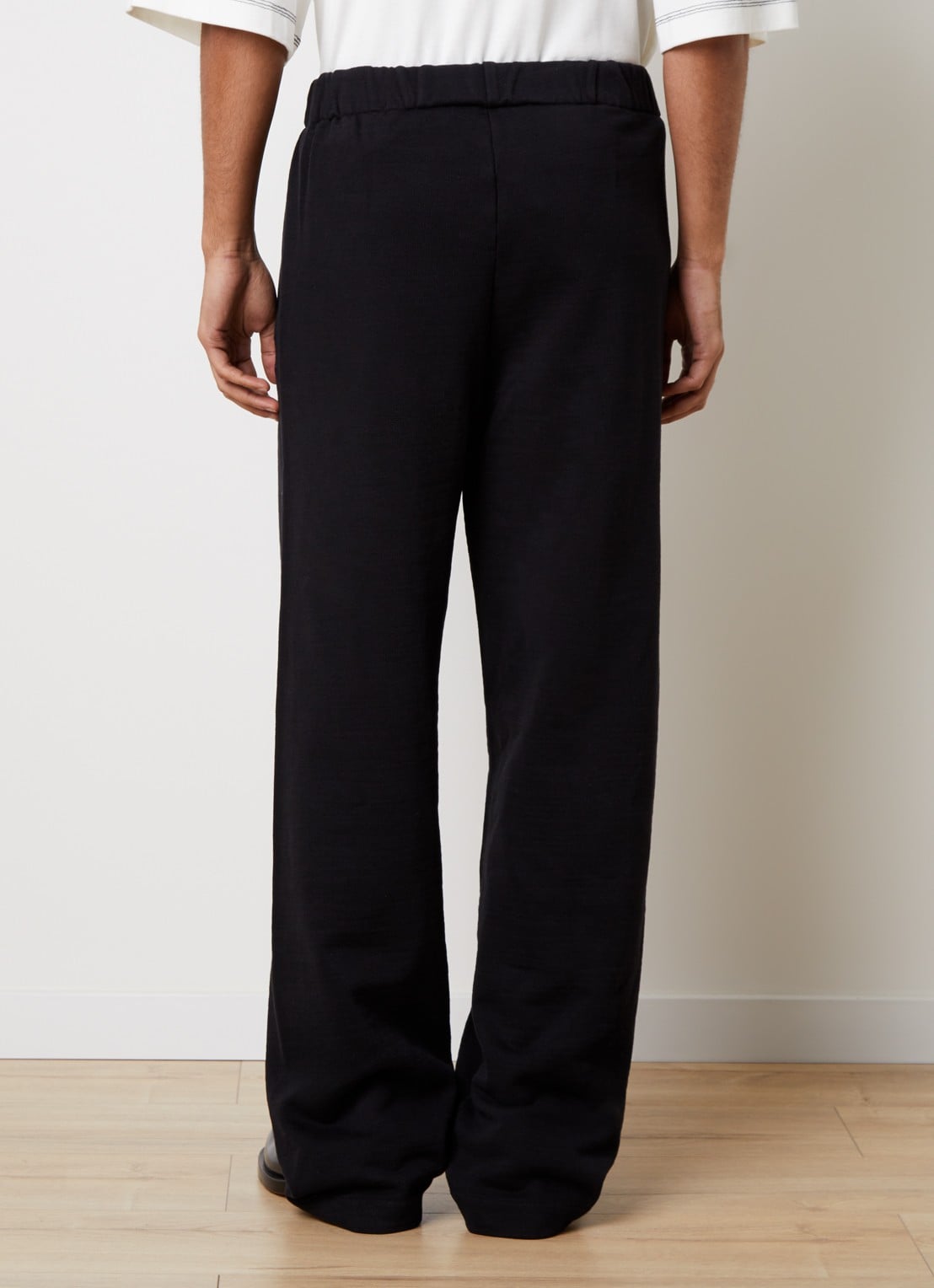 Jacquemus Wide fit broek met logo en steekzakken - achterkant 4 zwart