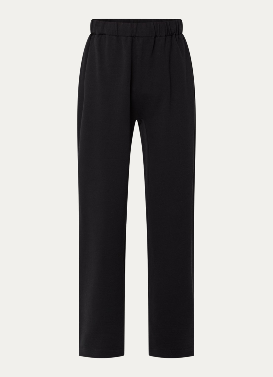 Jacquemus Wide fit broek met logo en steekzakken - voorkant 2 zwart
