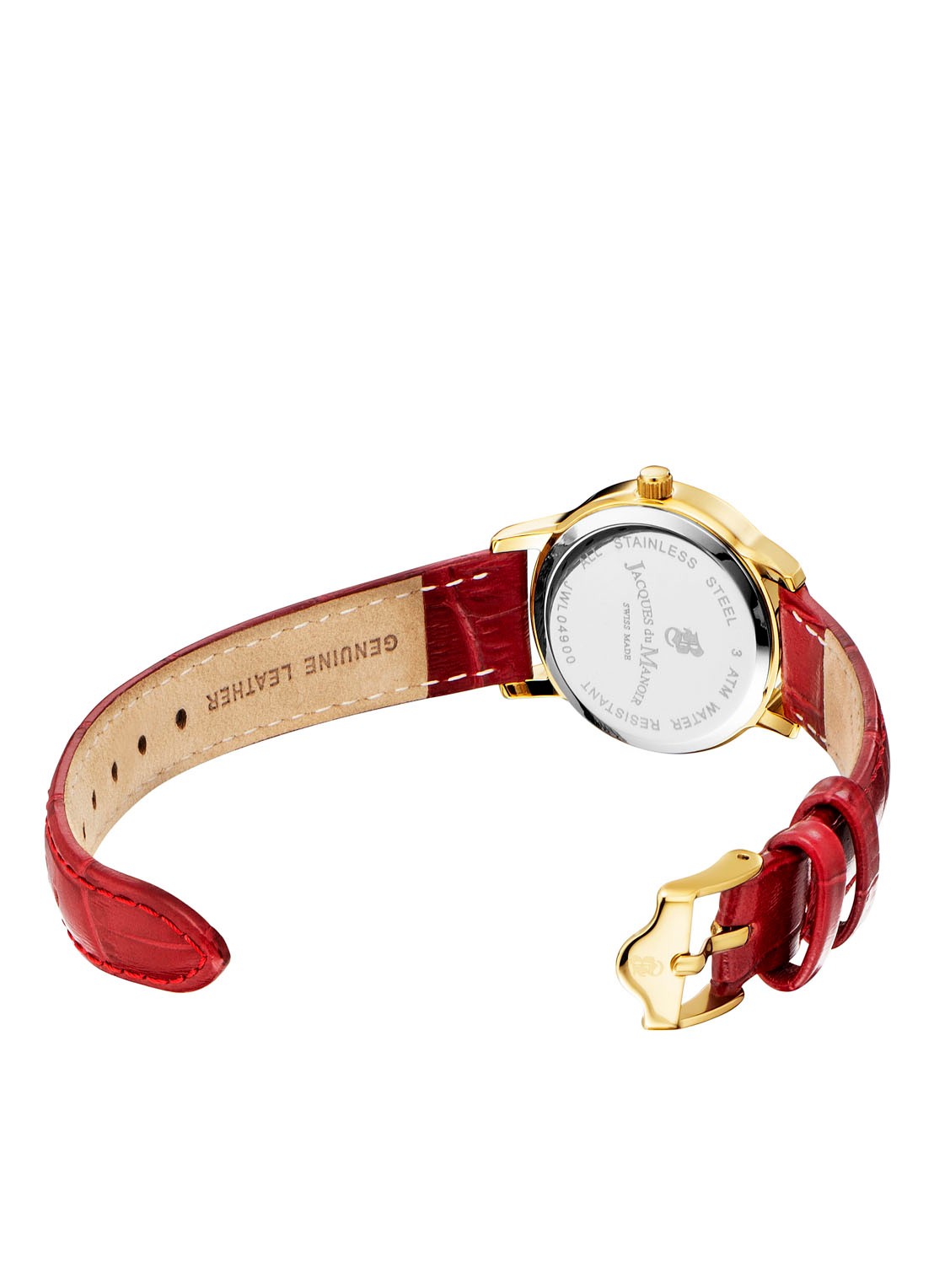 Jacques du Manoir Genesis Ladies horloge JWL04903 - detail rood