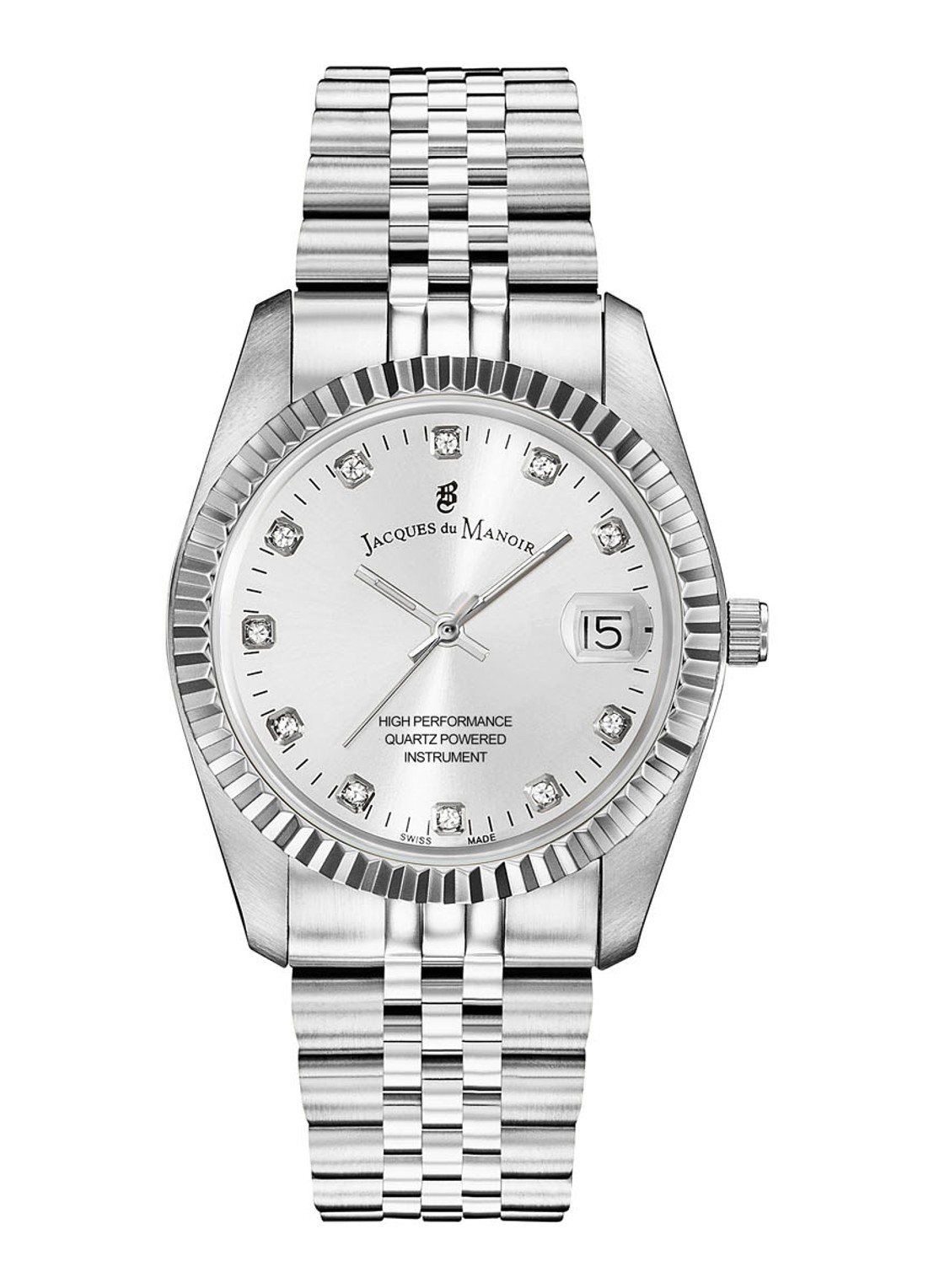 Jacques du Manoir Inspiration horloge NRO.01 - voorkant zilver