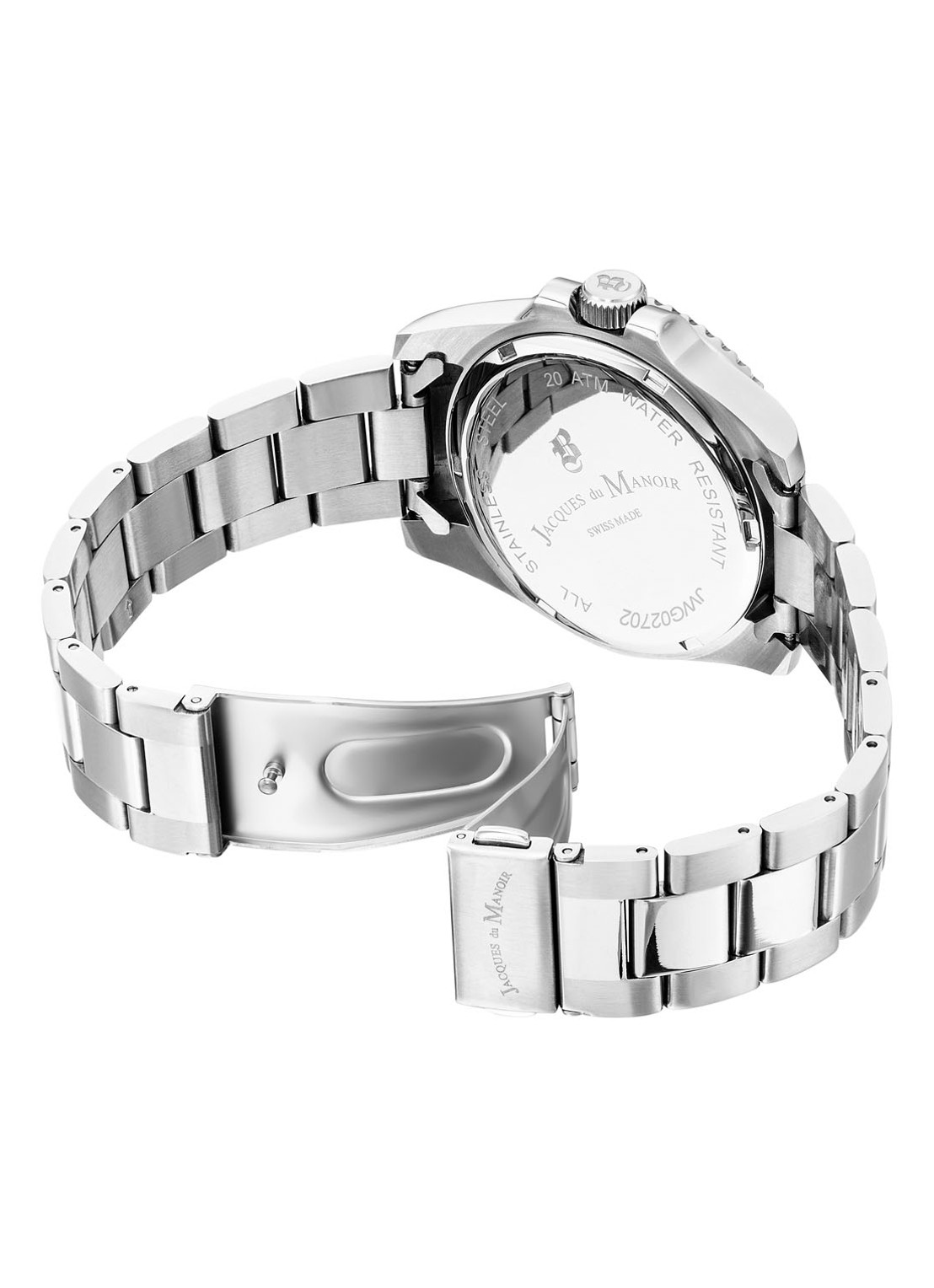 Jacques du Manoir Pro Scuba horloge JWG02702 - detail 2 zilver