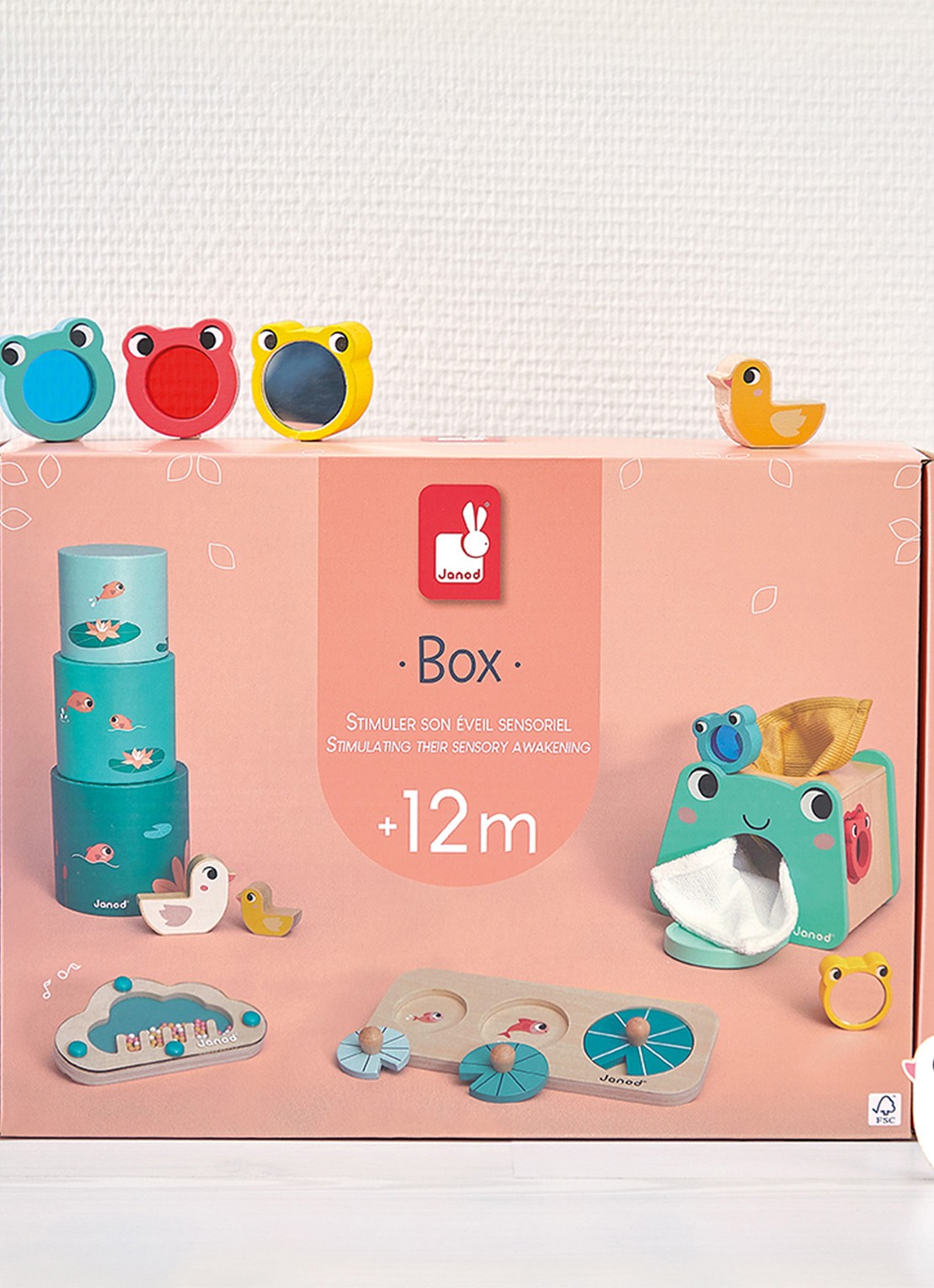 Janod Activiteitenbox van hout 4 in 1  - detail 5 multicolor