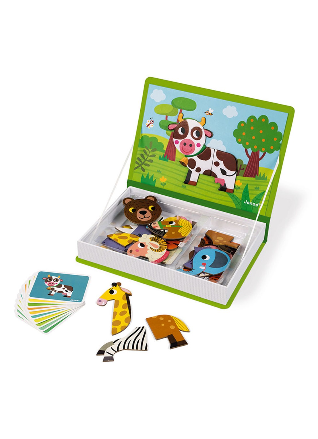 Janod Animals magneet speelset - detail groen
