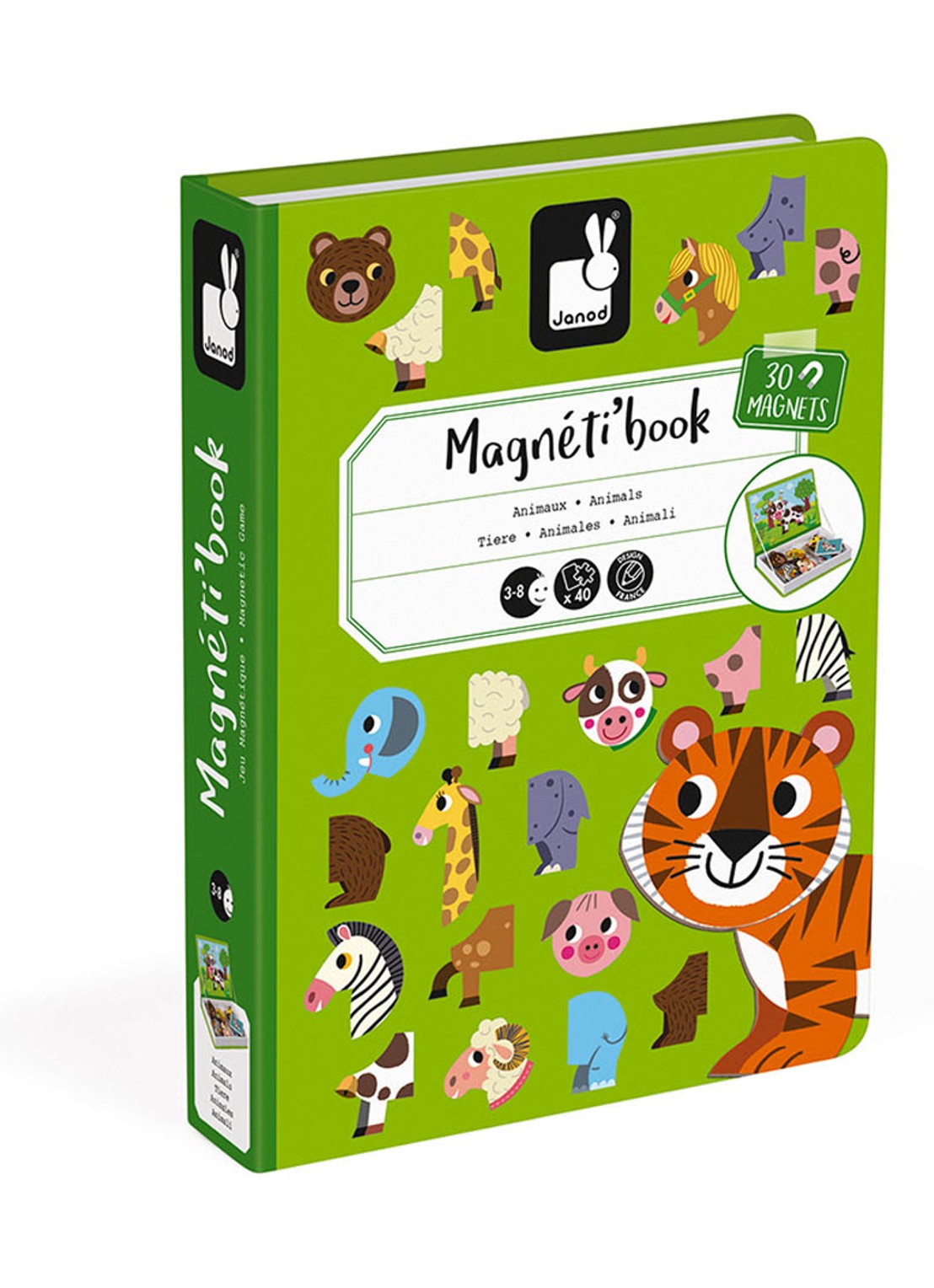 Janod Animals magneet speelset - voorkant 6 groen