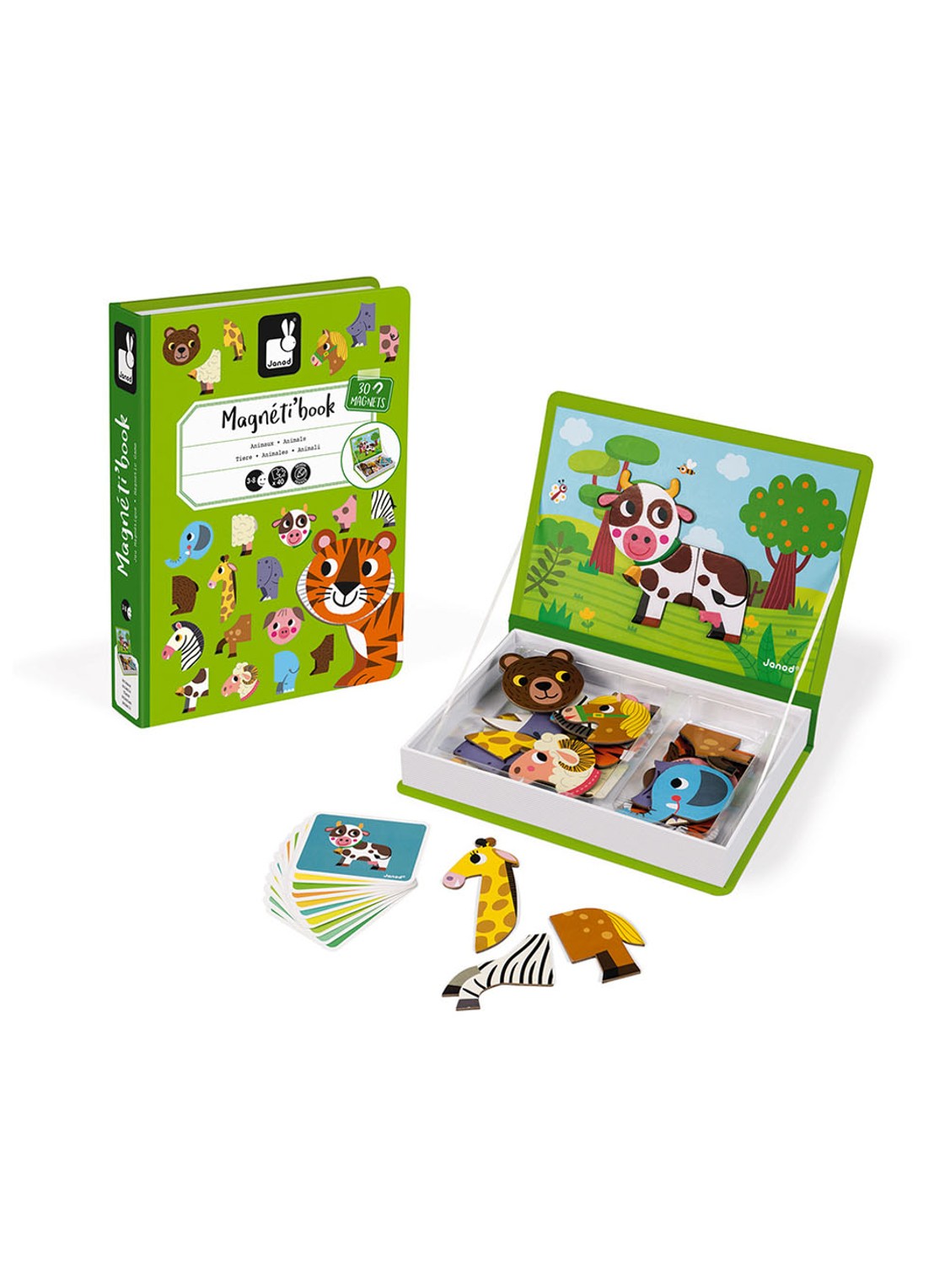 Janod Animals magneet speelset - voorkant 7 groen