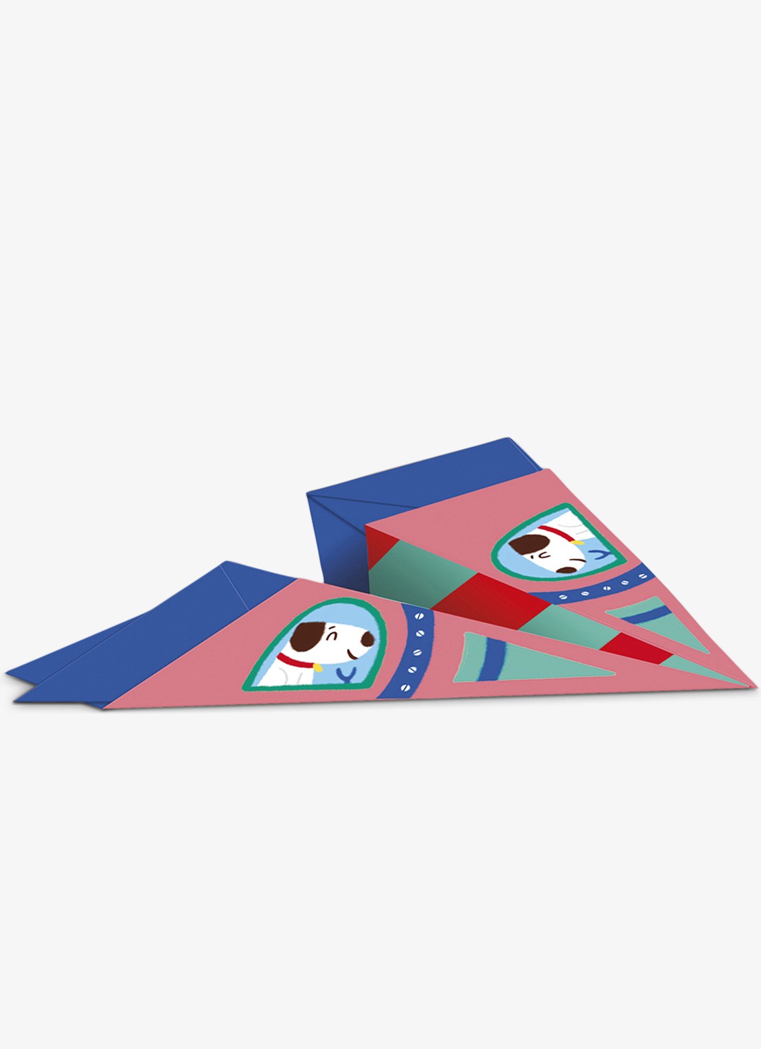 Janod Atelier vouwpapier vliegtuigen - voorkant 2 multicolor