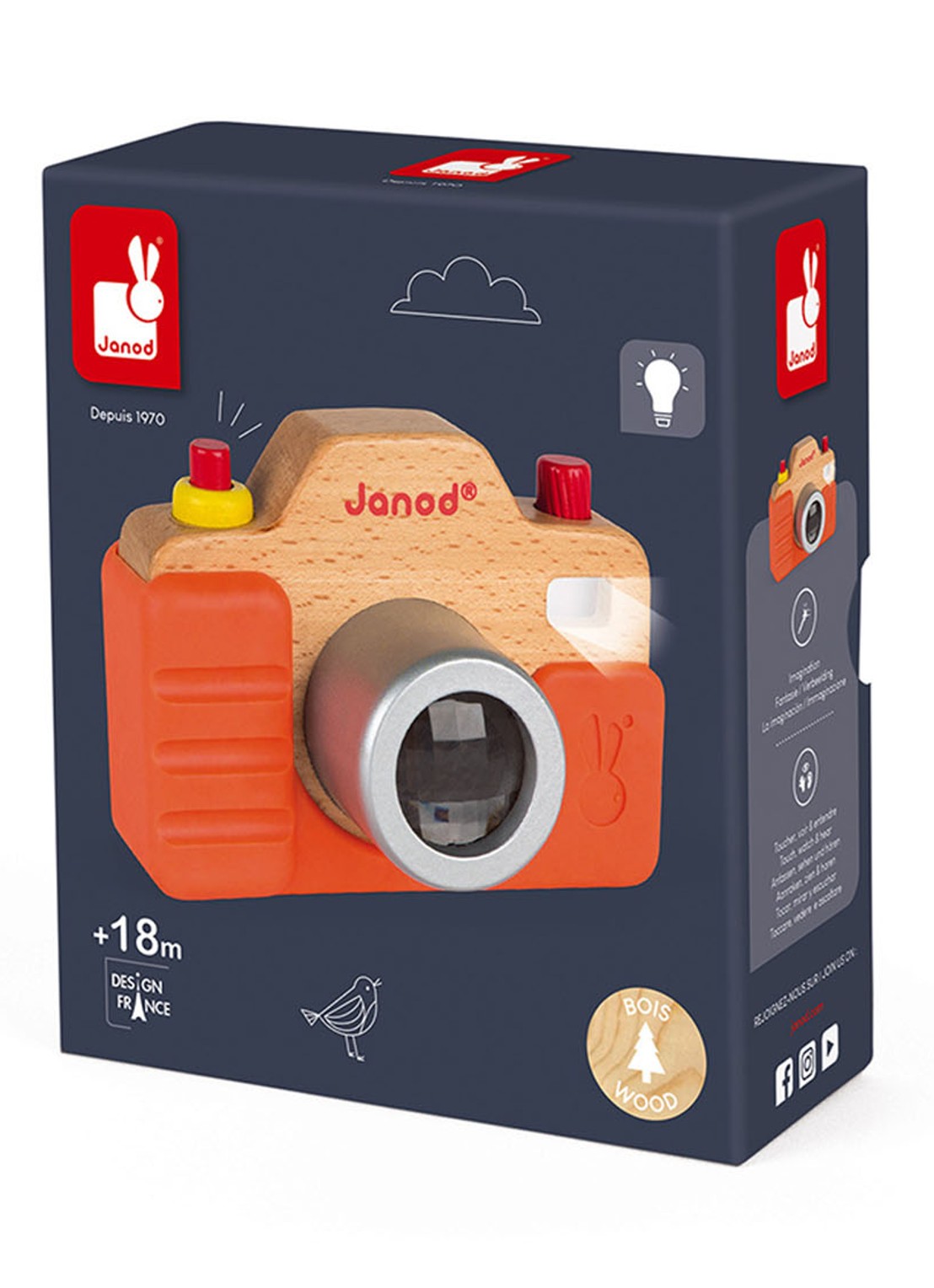 Janod Camera met geluid  - voorkant 3 multicolor