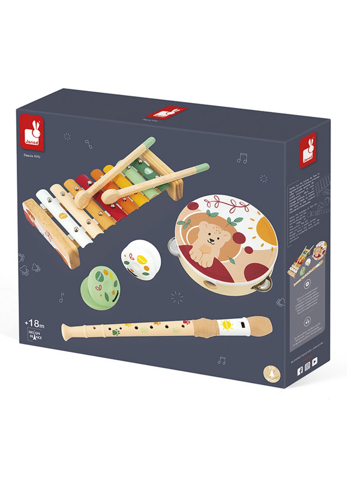 Janod Janod Sunshine - Muziek set  - voorkant 2 beige