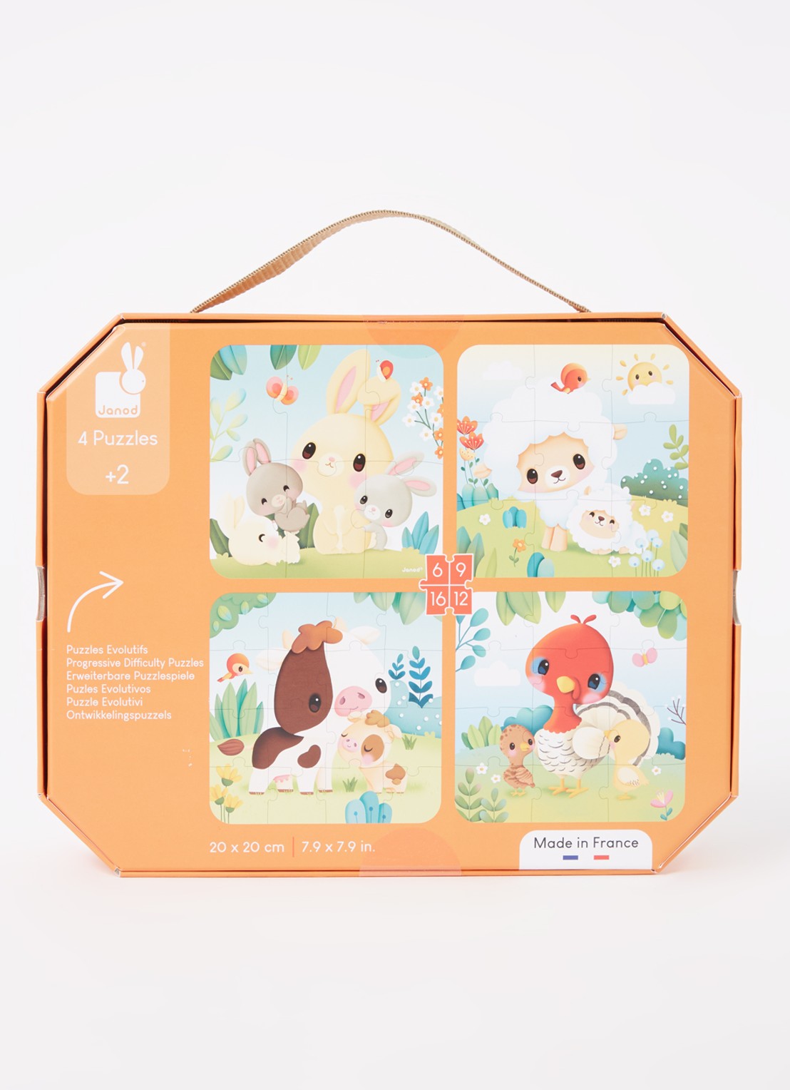 Janod Legpuzzel 4 in 1 - voorkant 2 oranje