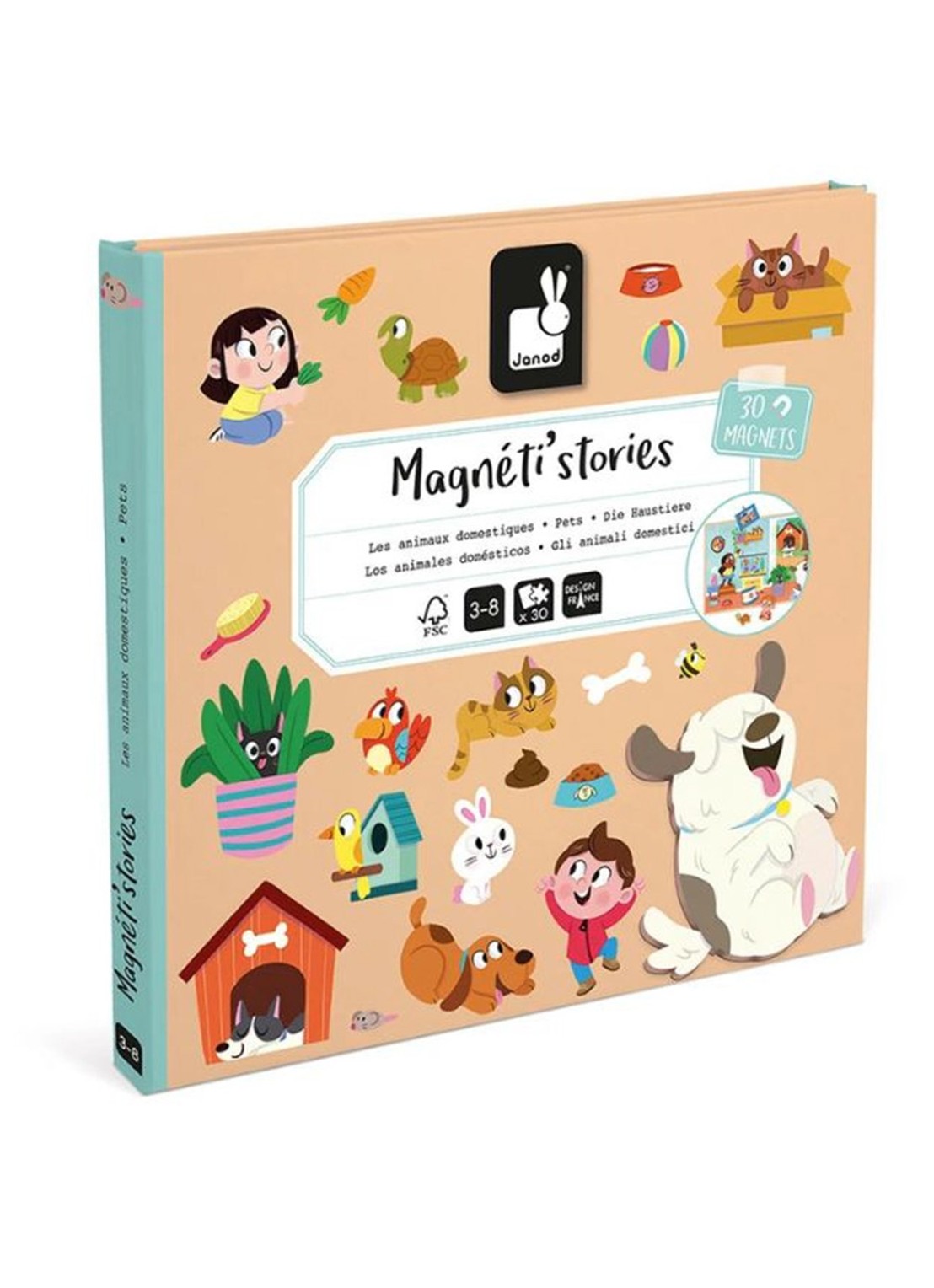 Janod Magneti Stories magneetboek - voorkant brons