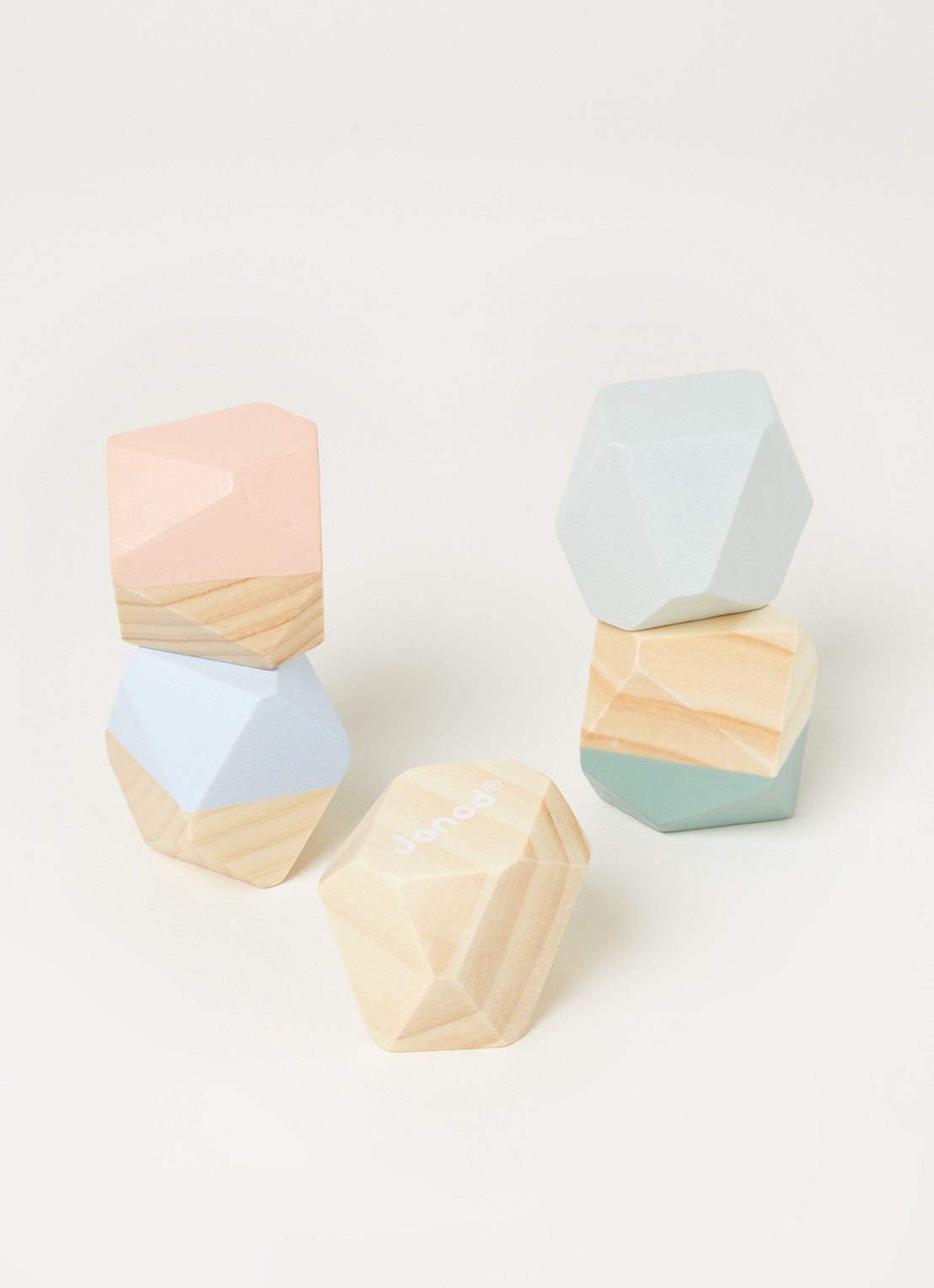 Janod Sweet Cocoon stapelstenen van hout - detail 3 donkergrijs