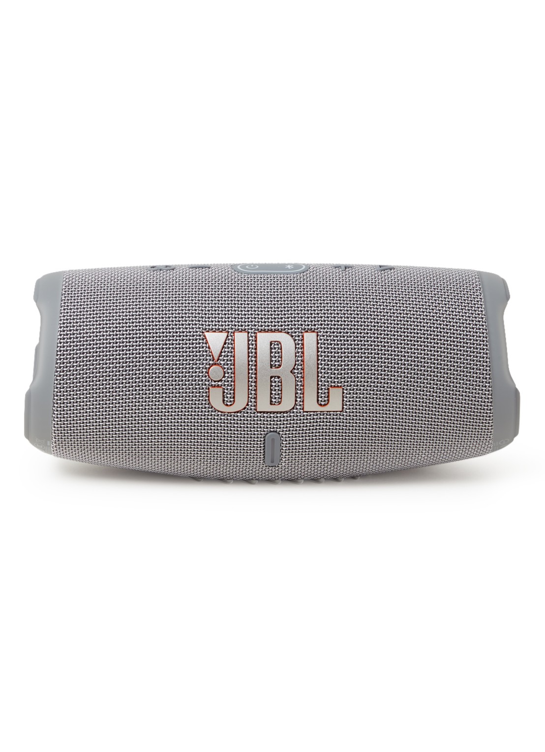 JBL CHARGE 5 draagbare bluetooth speaker - voorkant 2 lichtgrijs