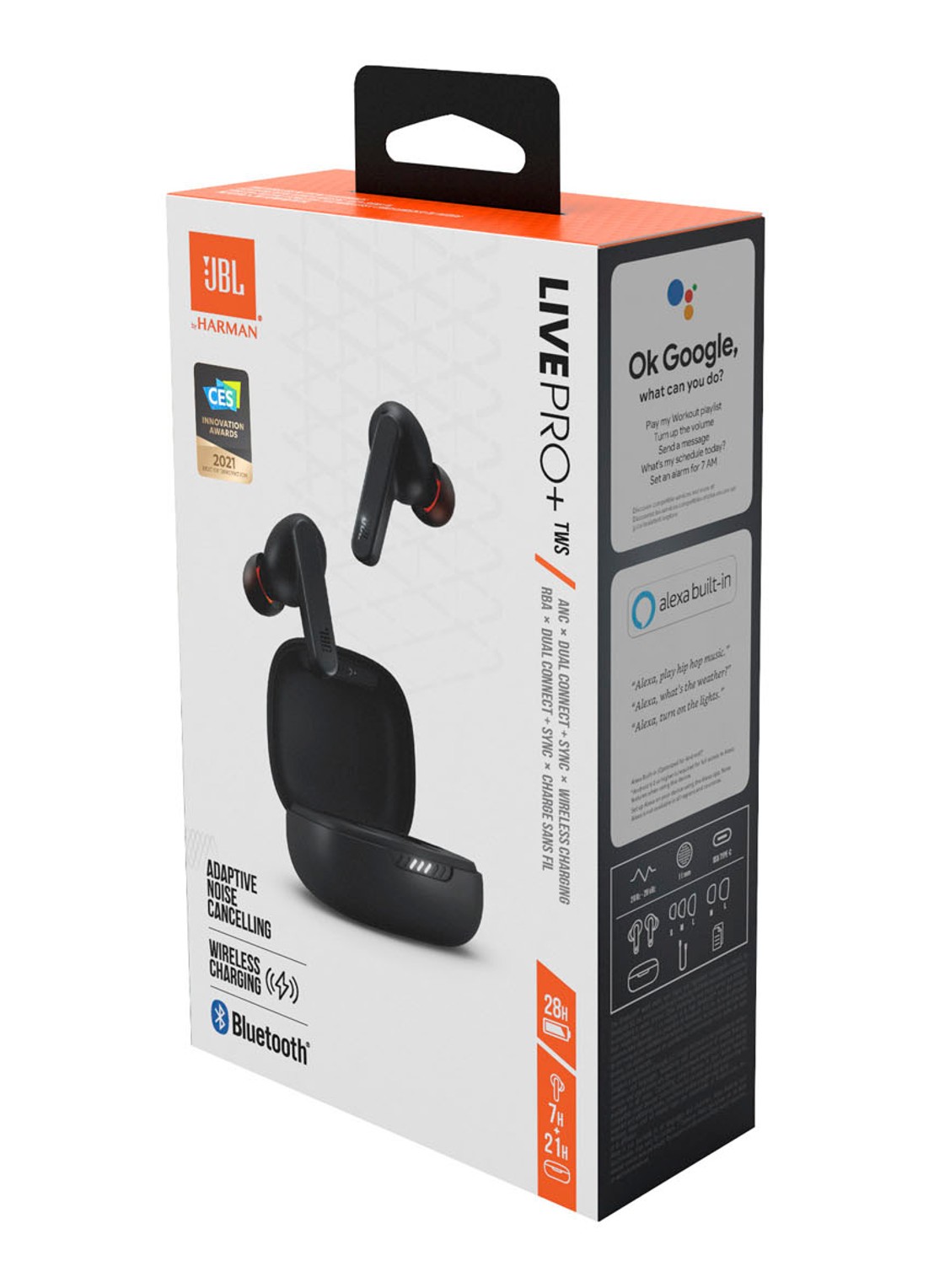 JBL Live Pro+ True Wireless draadloze oordopjes - detail 6 zwart
