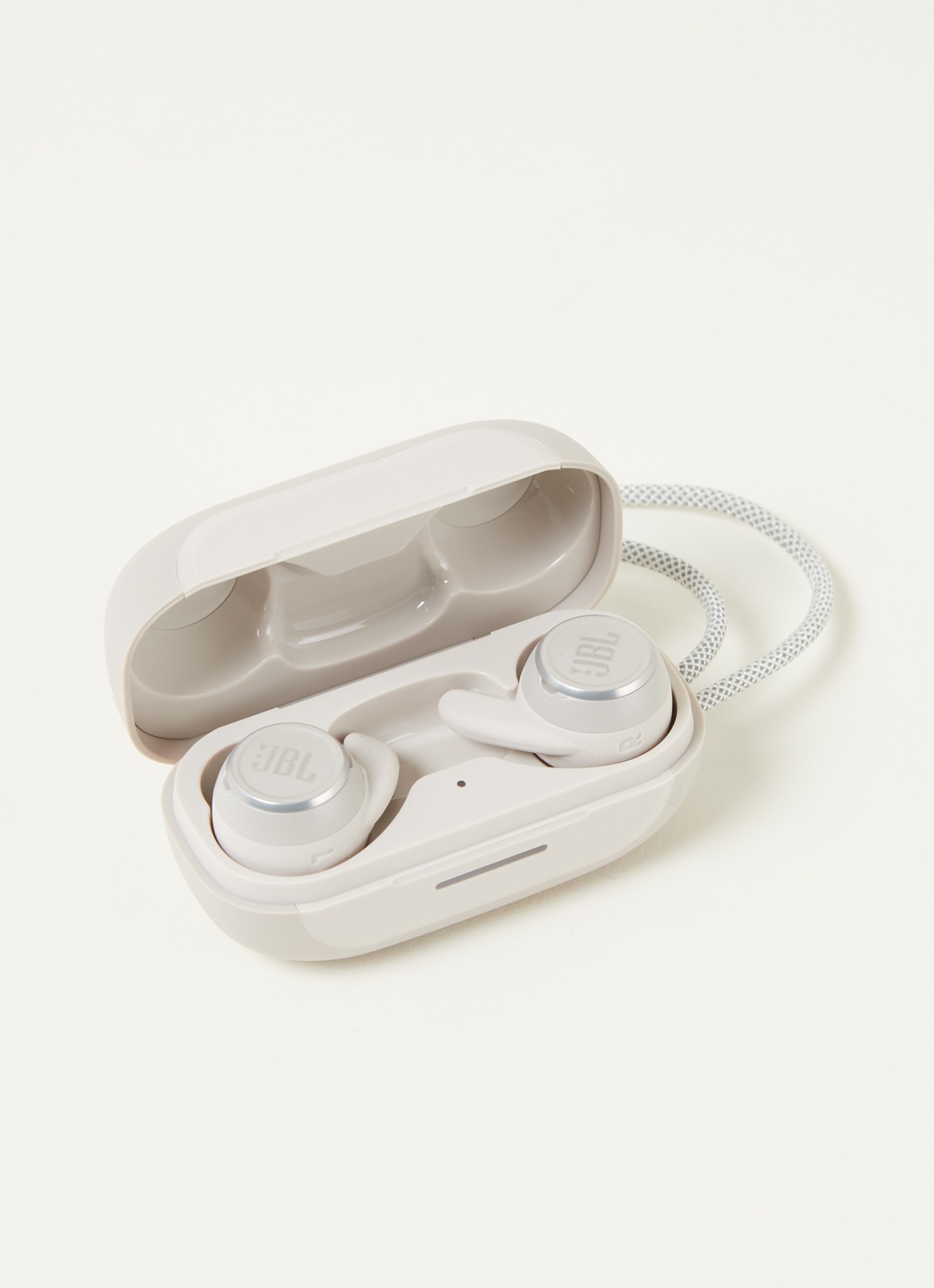 JBL Reflect Mini  NC TWS draadloze oordopjes - voorkant 3 gebroken wit