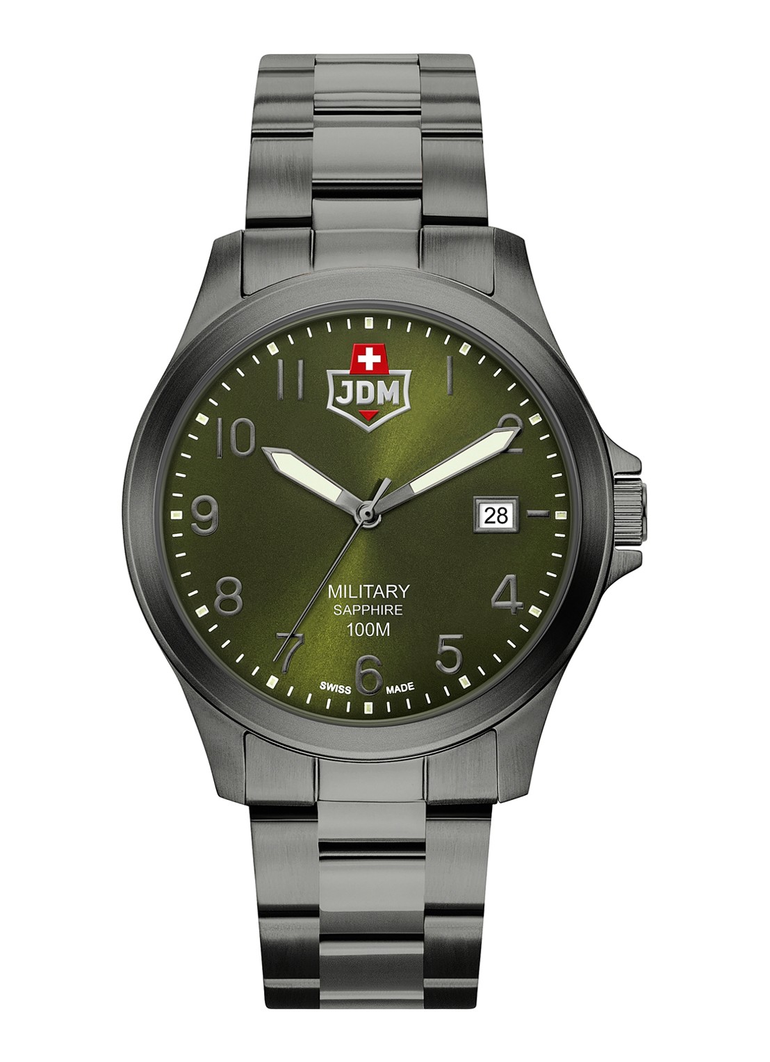 JDM Military Alpha I horloge JDM-WG001-08 - voorkant 3 antraciet
