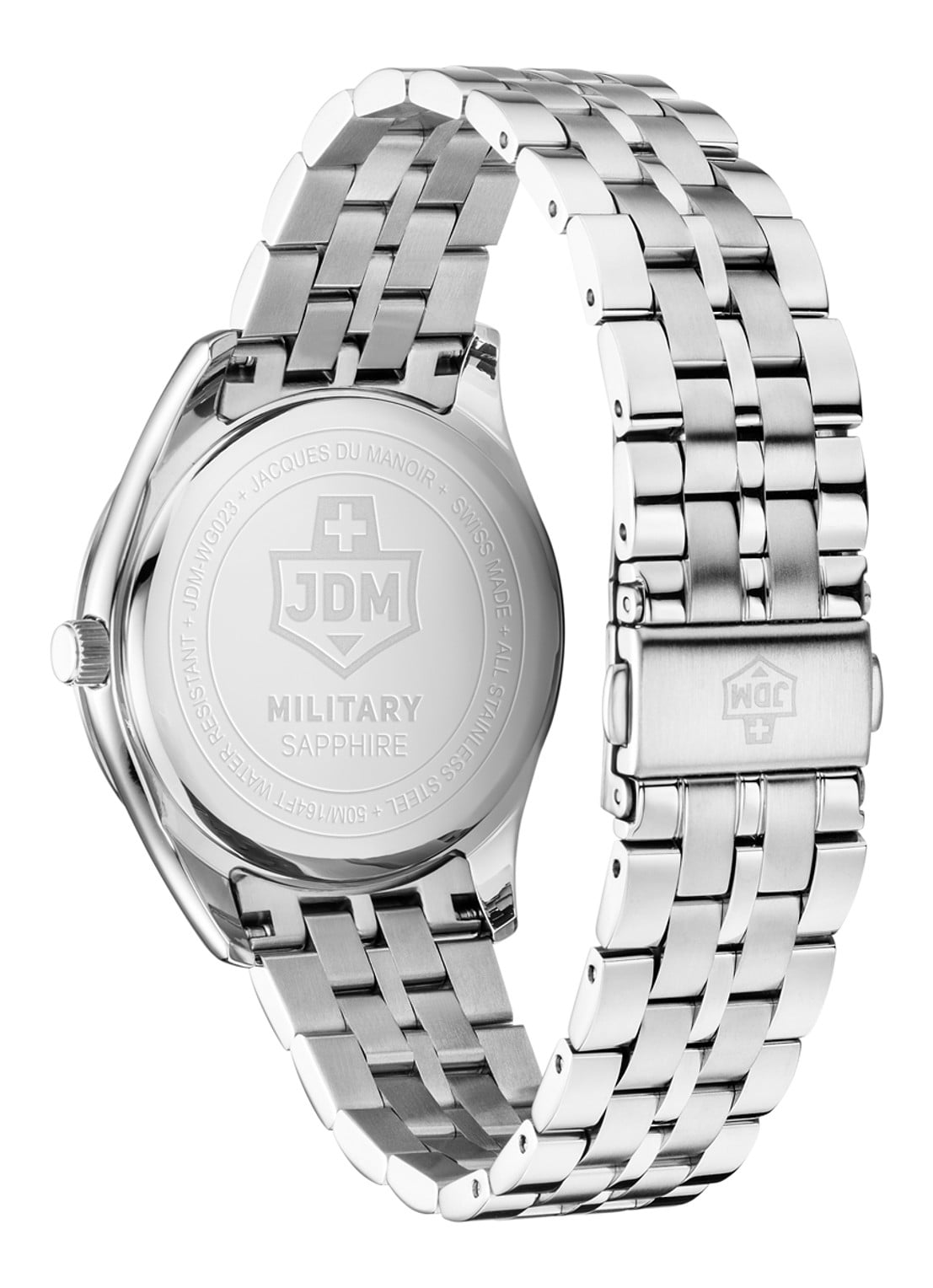 JDM Military Interlaken Gents horloge JDM-WG023-02 - detail 2 zilver