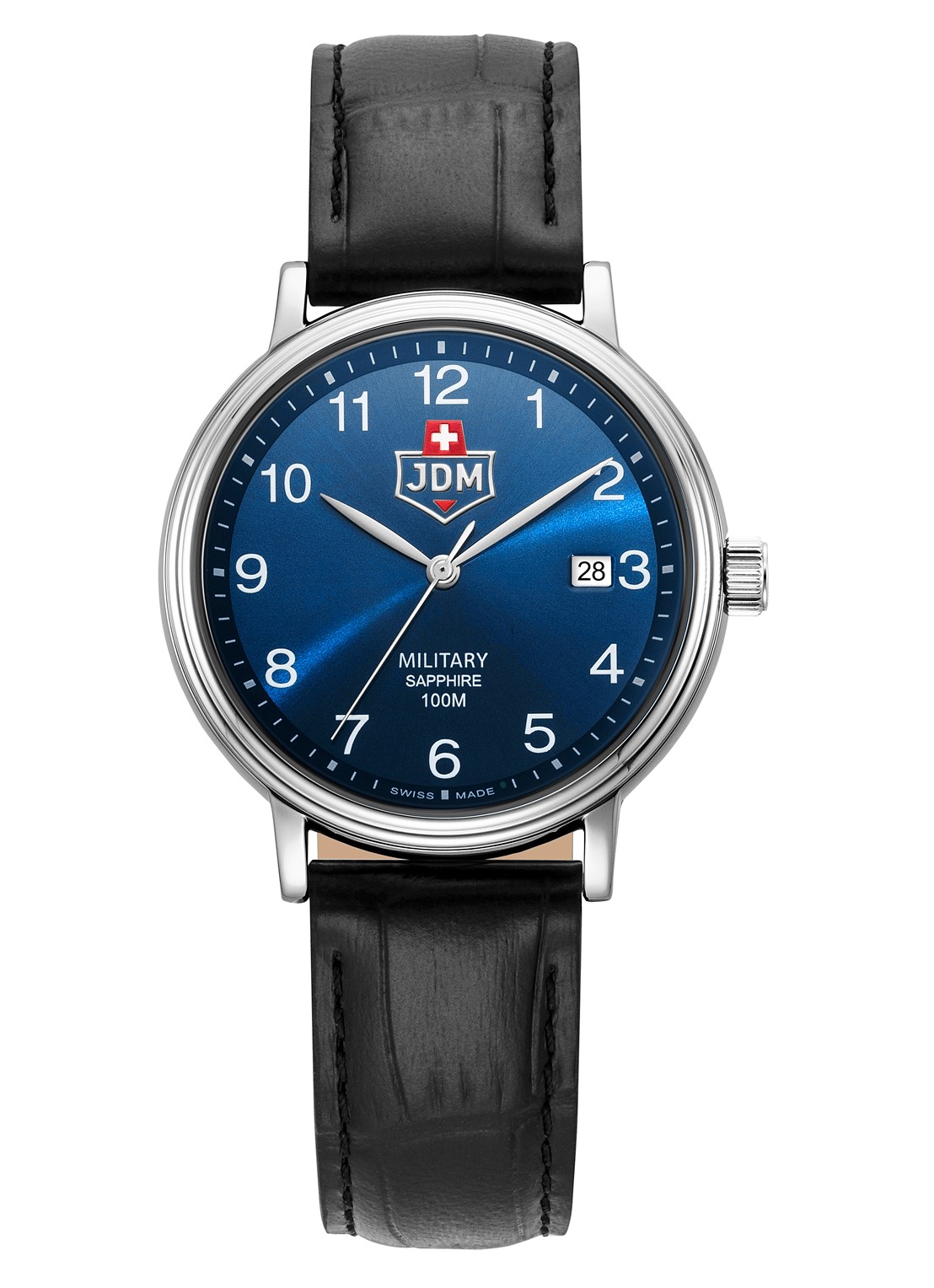 JDM Military Kilo II horloge JDM-WG026-03 - voorkant 3 zilver