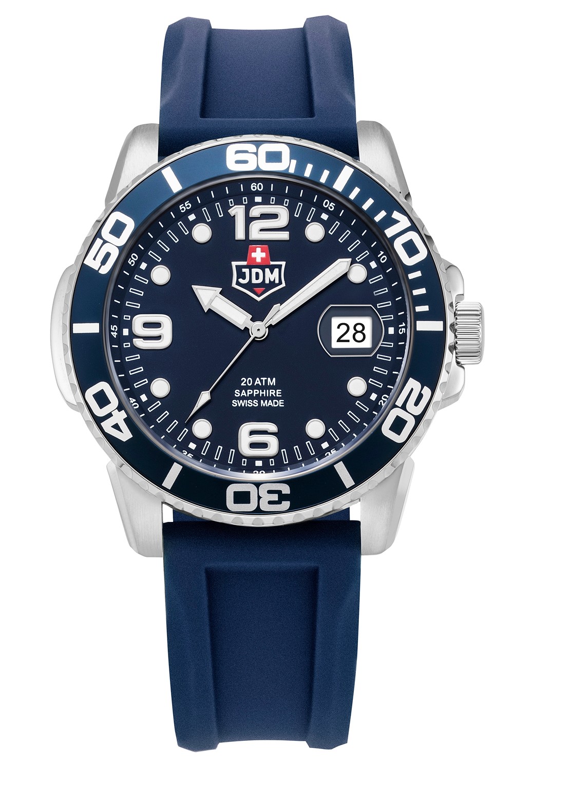 JDM Military Mike PLUS horloge JDM-WG029-02 - detail zilver