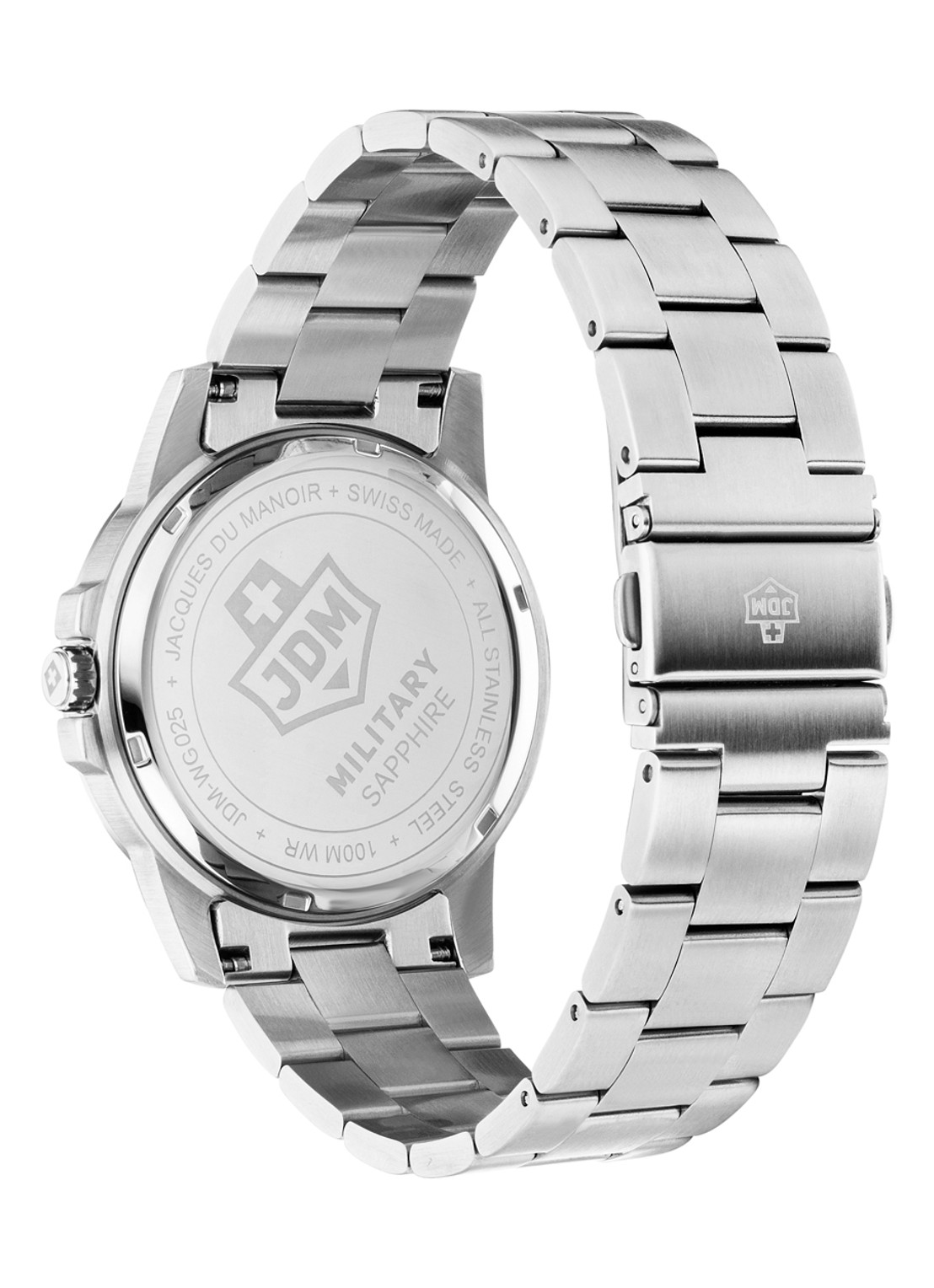 JDM Military Oscar horloge JDM-WG025-01 - detail zilver