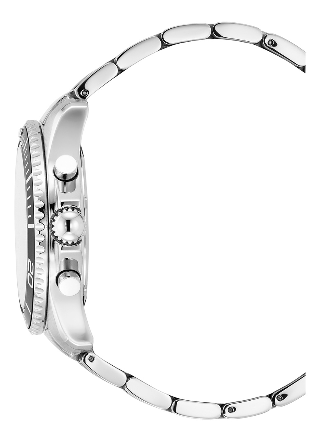 JDM Military Sierra Chrono horloge JDM-WG019-01 - detail 2 zilver