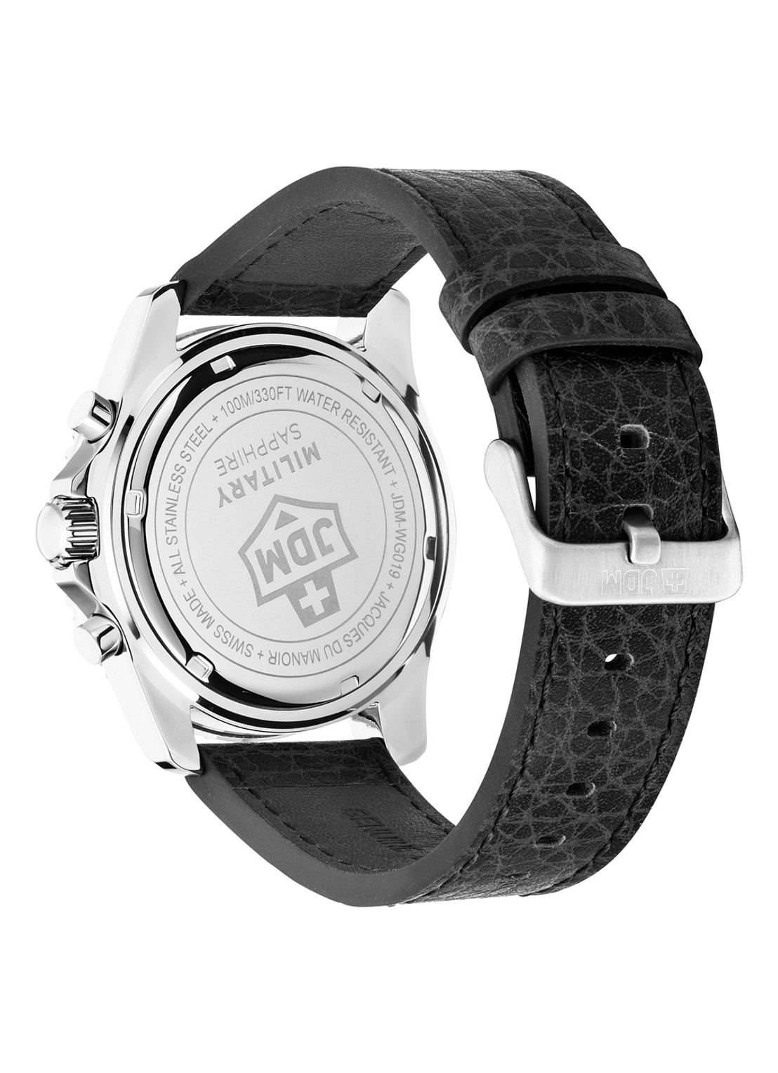 JDM Military Sierra Chrono horloge JDM-WG019-05 - detail zilver
