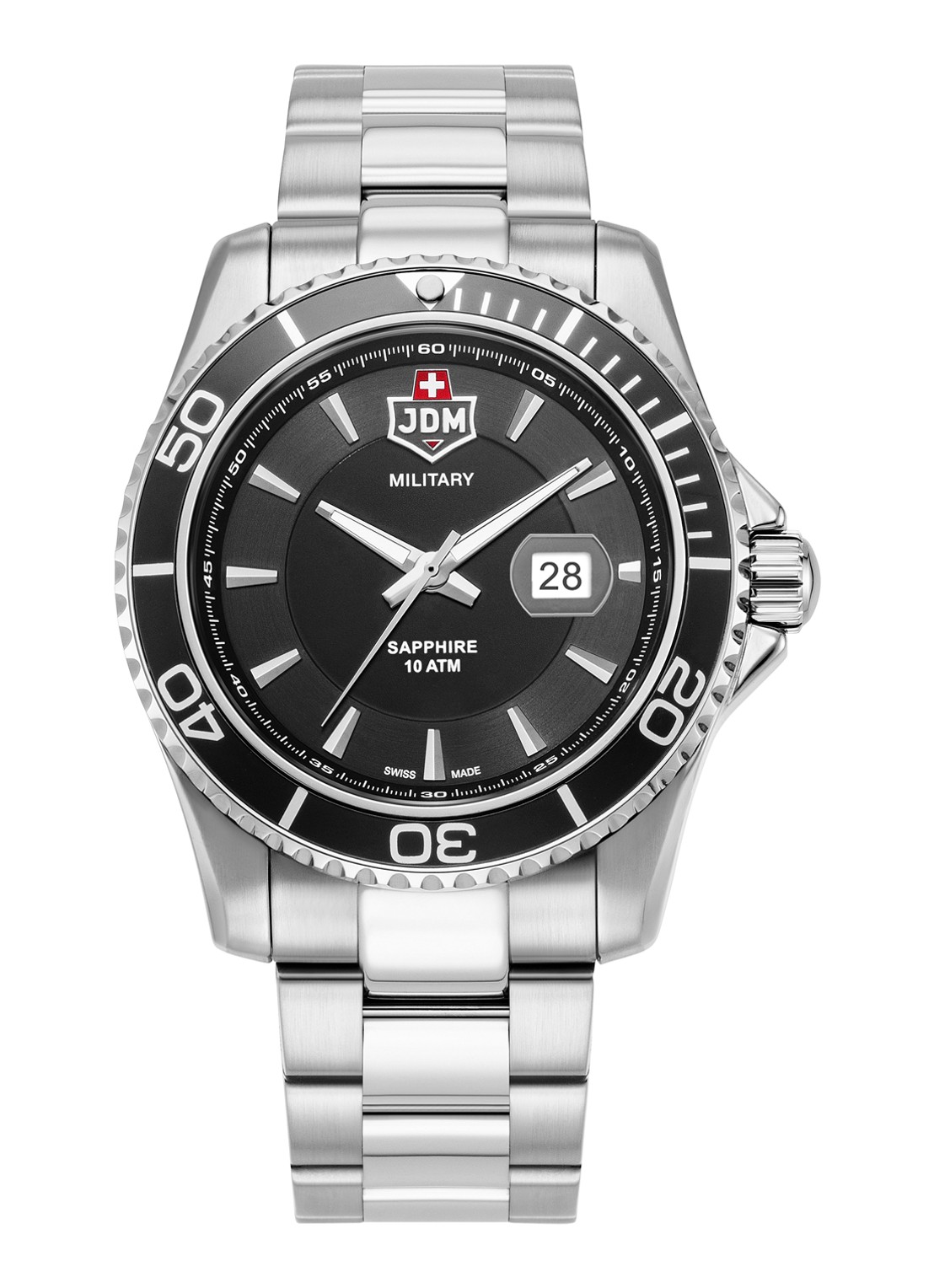 JDM Military Sierra horloge JDM-WG022-03 - voorkant 3 zilver