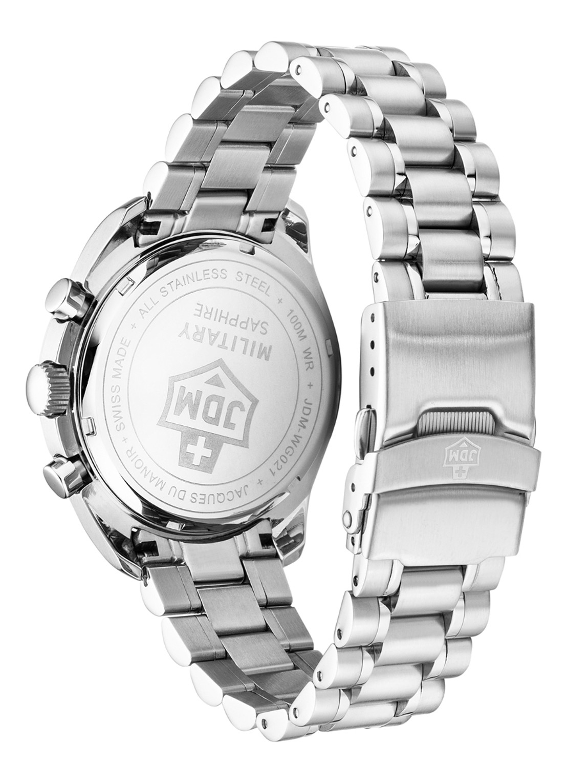 JDM Military Swiss Precision horloge JDM-WG021-01 - detail zilver
