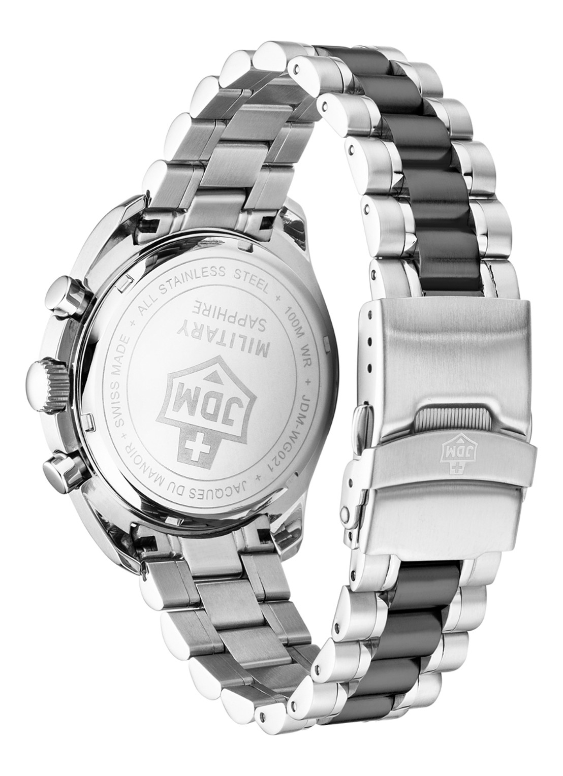 JDM Military Swiss Precision horloge JDM-WG021-05 - detail zilver