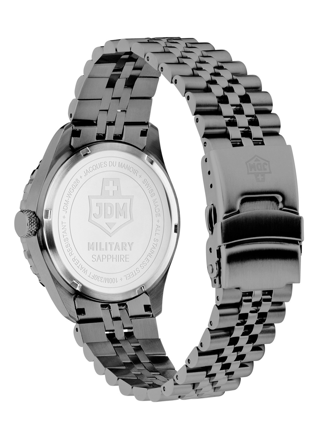 JDM Military Wingman horloge JDM-W028-02 - detail antraciet