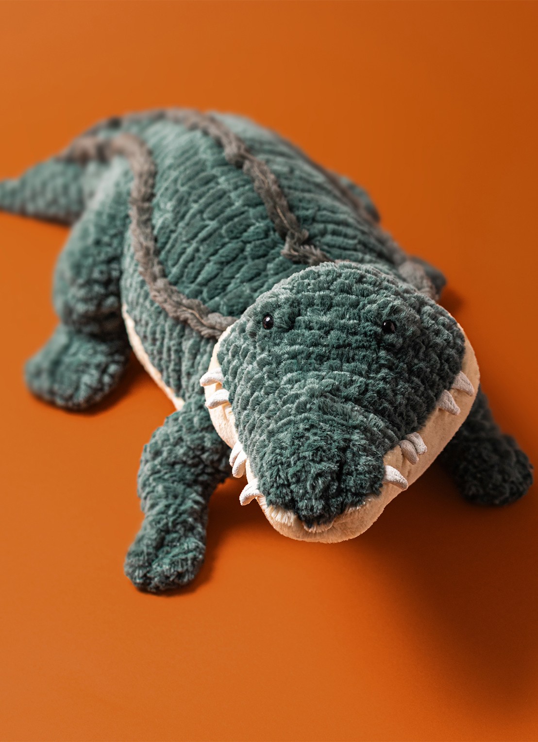Jellycat Allexi Krokodil knuffel  - detail 5 groen
