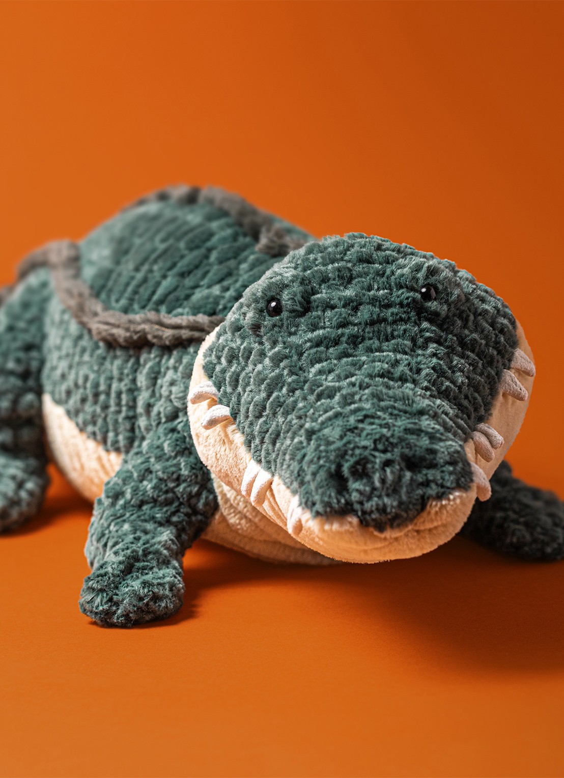 Jellycat Allexi Krokodil knuffel  - voorkant 2 groen