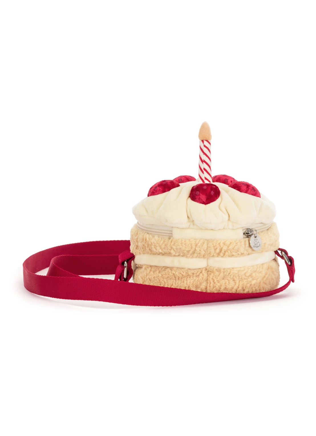 Jellycat Amusables Birthday Cake knuffeltas - achterkant beige
