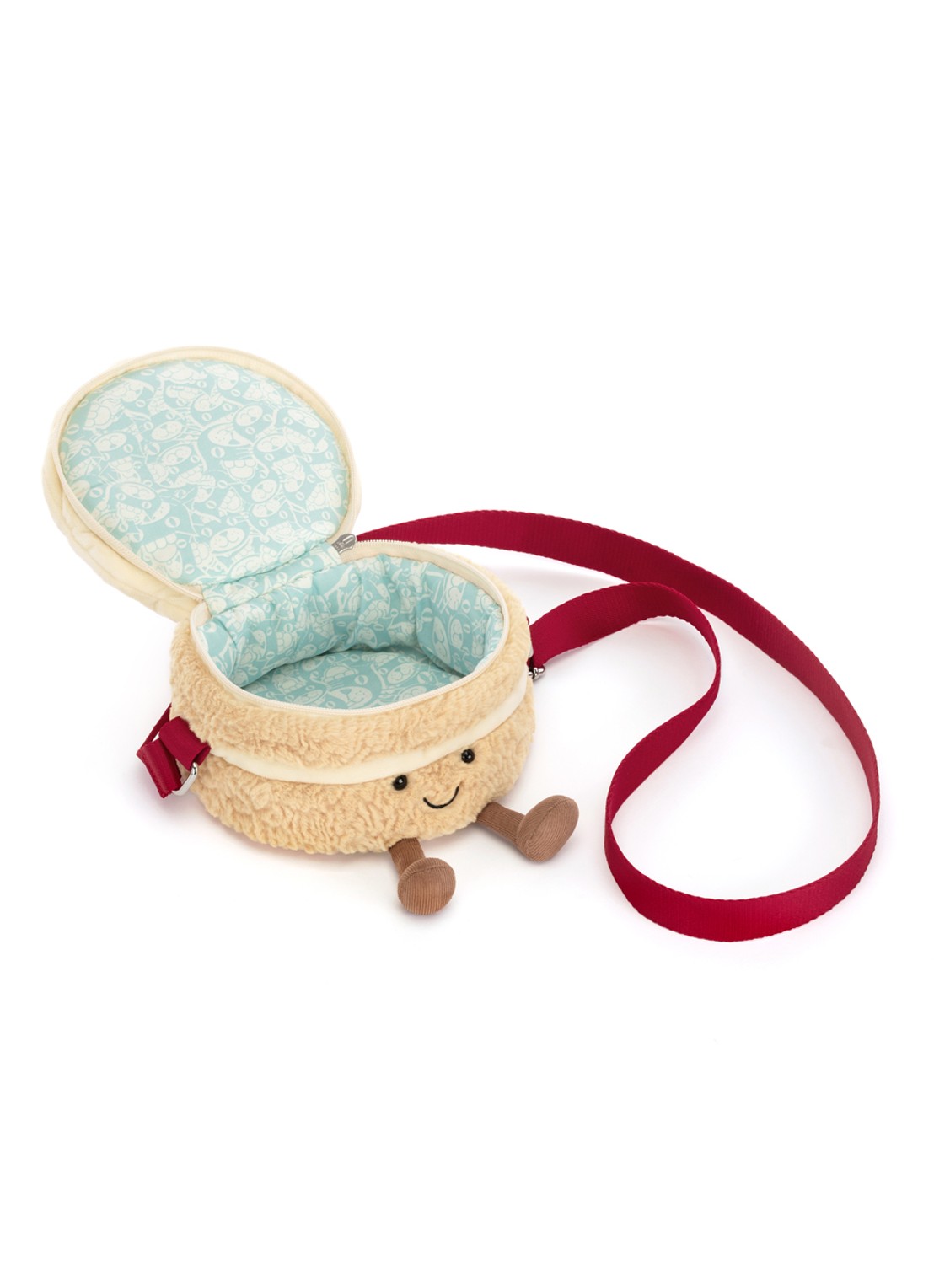 Jellycat Amusables Birthday Cake knuffeltas - detail 3 beige