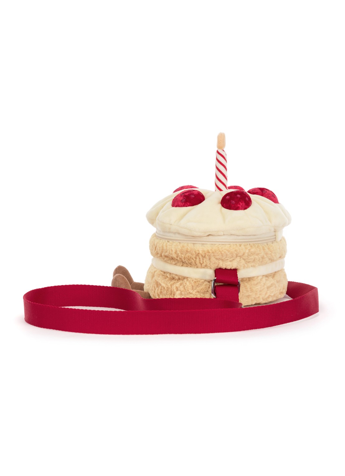 Jellycat Amusables Birthday Cake knuffeltas - detail 4 beige