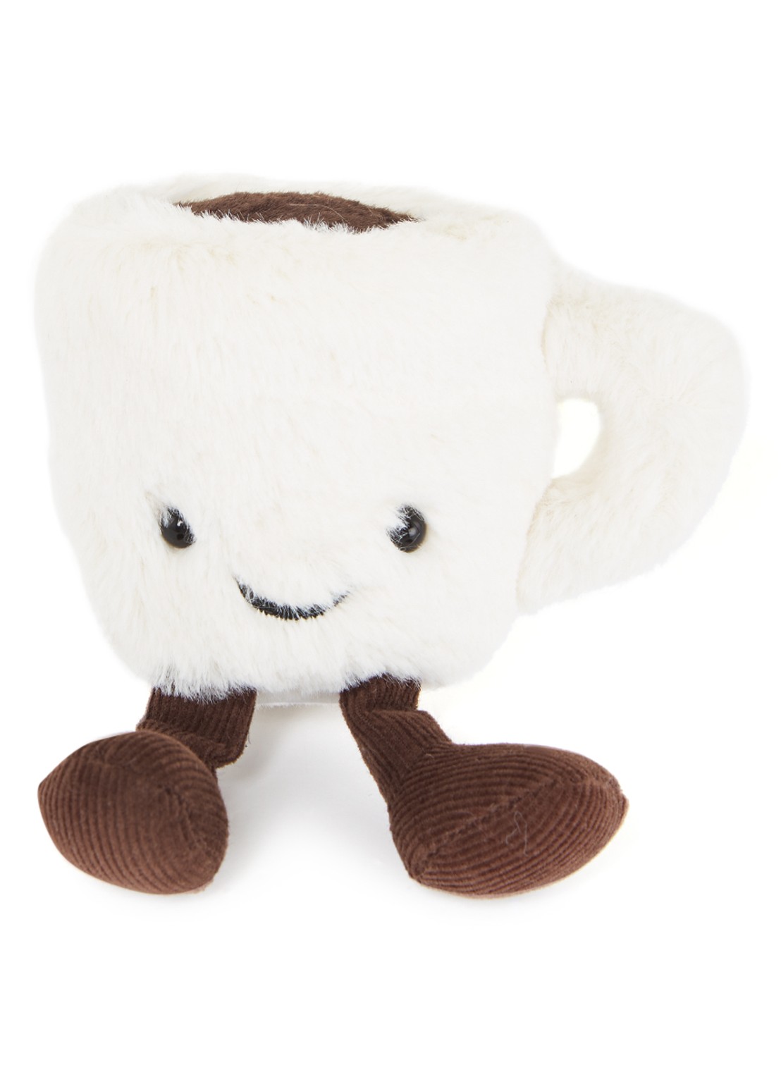 Jellycat Amuseable espresso cup knuffel 10 cm - voorkant wit