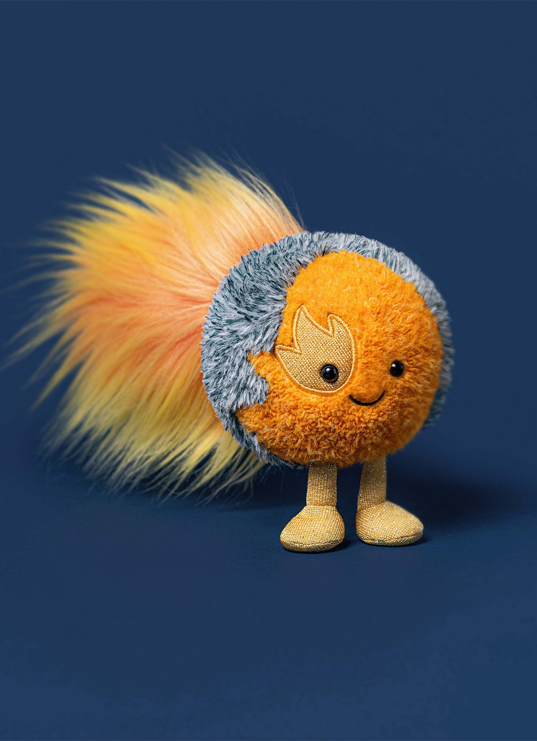 Jellycat Amuseable Space Comet knuffel 11 cm  - voorkant 3 oranje