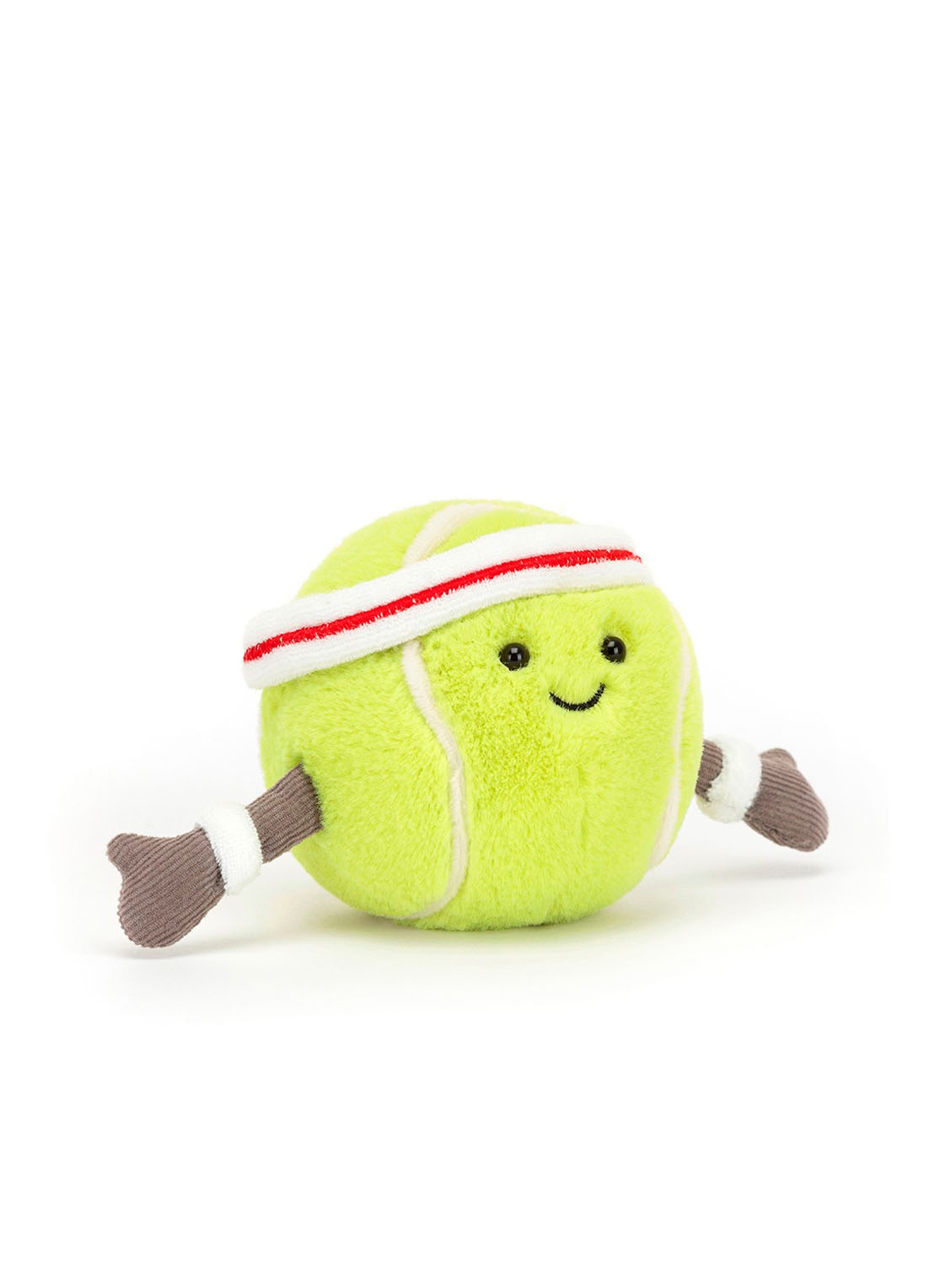 Jellycat Amuseable Sports Tennisbal knuffel 9 cm - voorkant lime
