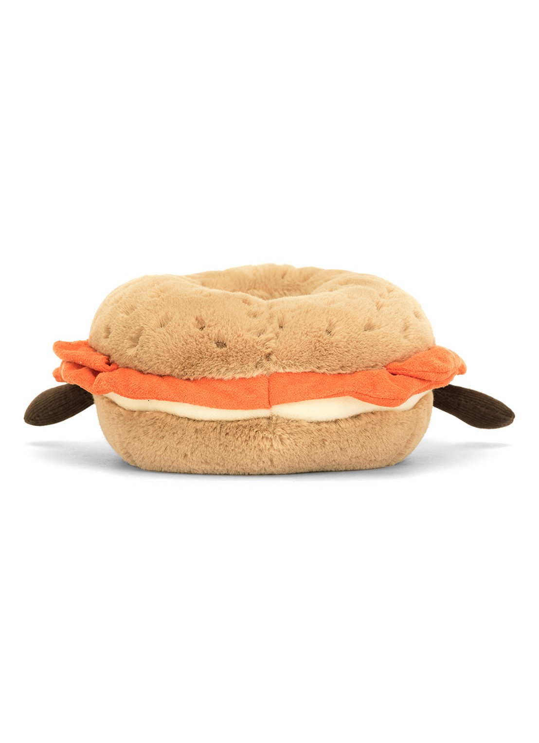 Jellycat Amuseables Bagel knuffel 7 cm - achterkant 4 beige