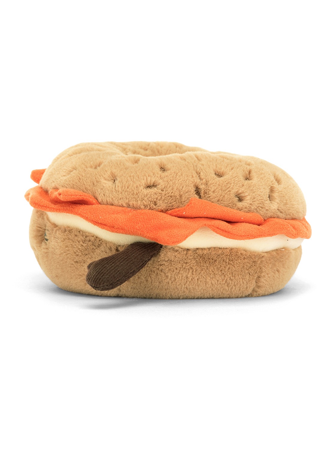 Jellycat Amuseables Bagel knuffel 7 cm - detail 3 beige