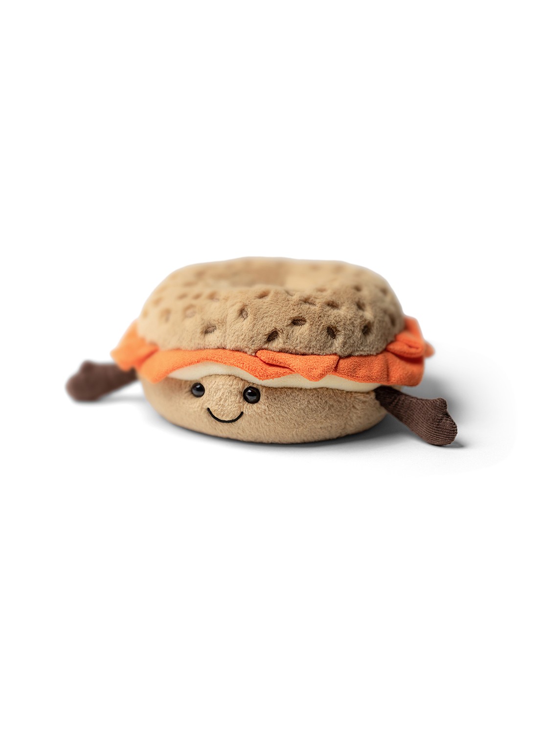 Jellycat Amuseables Bagel knuffel 7 cm - detail 4 beige