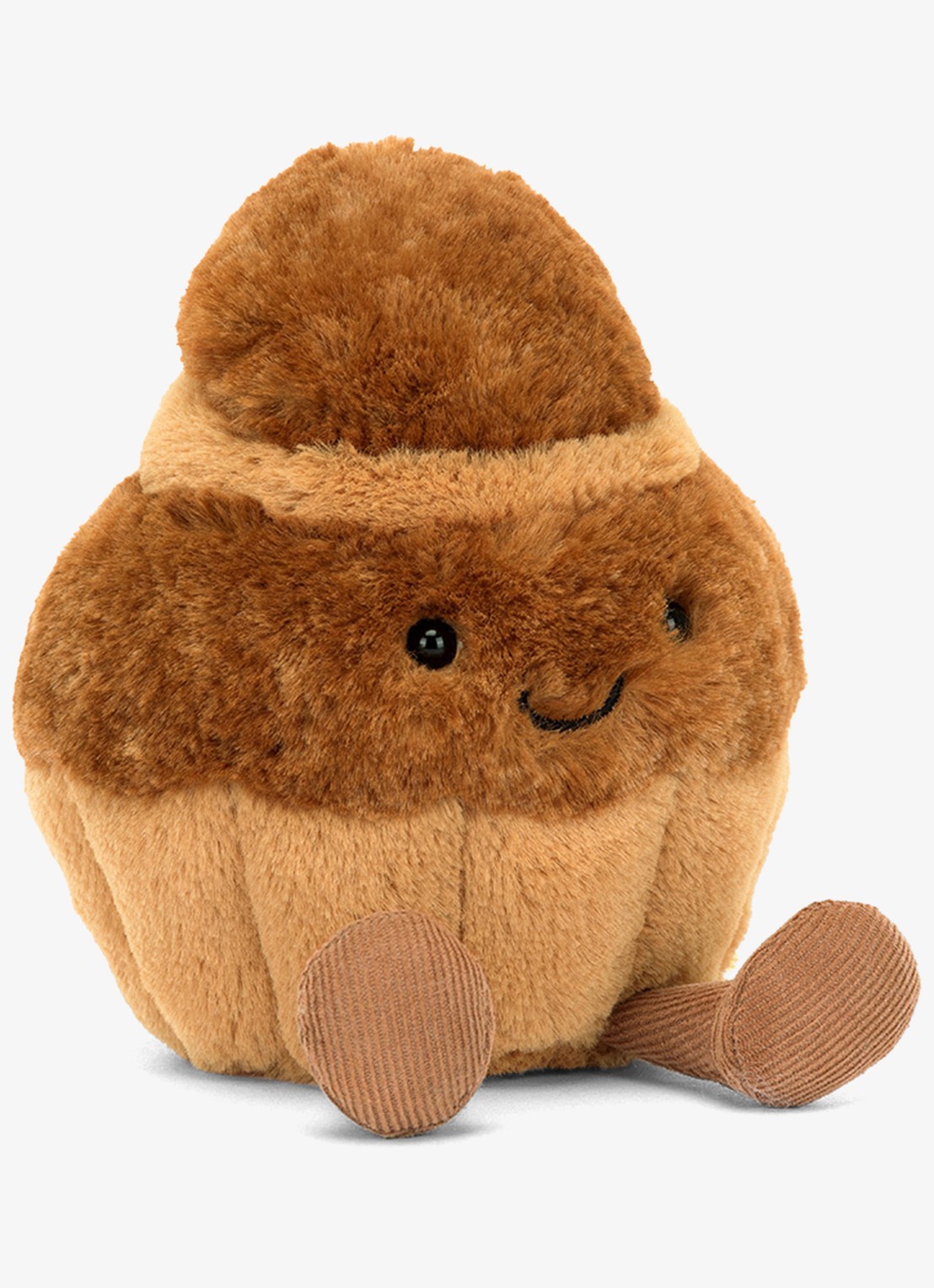 Jellycat Amuseables Brigitte Brioche knuffel 15 cm - voorkant bruin