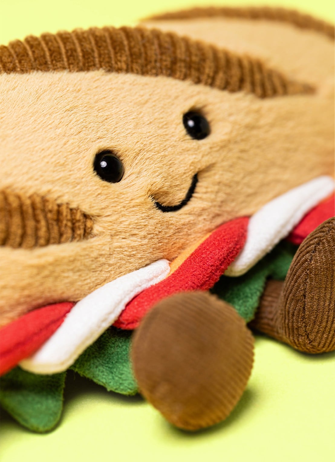 Jellycat Amuseables Caprese Baguette knuffel 10 cm  - voorkant 2 multicolor