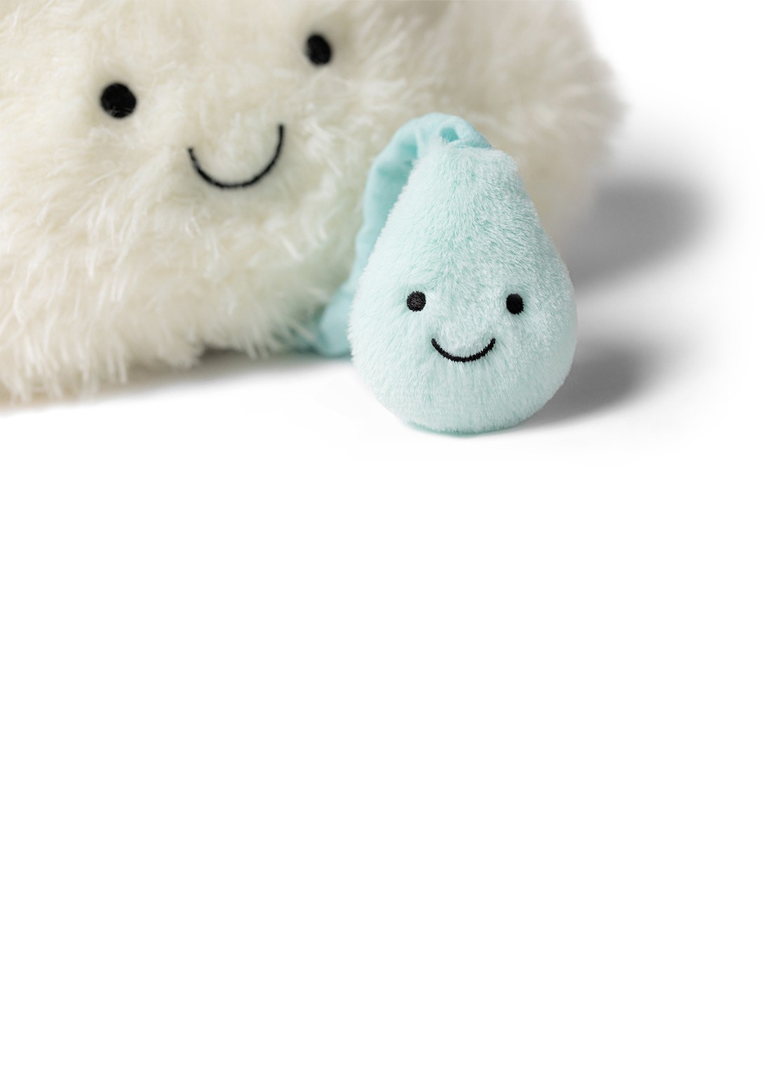 Jellycat Amuseables Cloud Musical Pull knuffel 27 cm - voorkant 2 wit