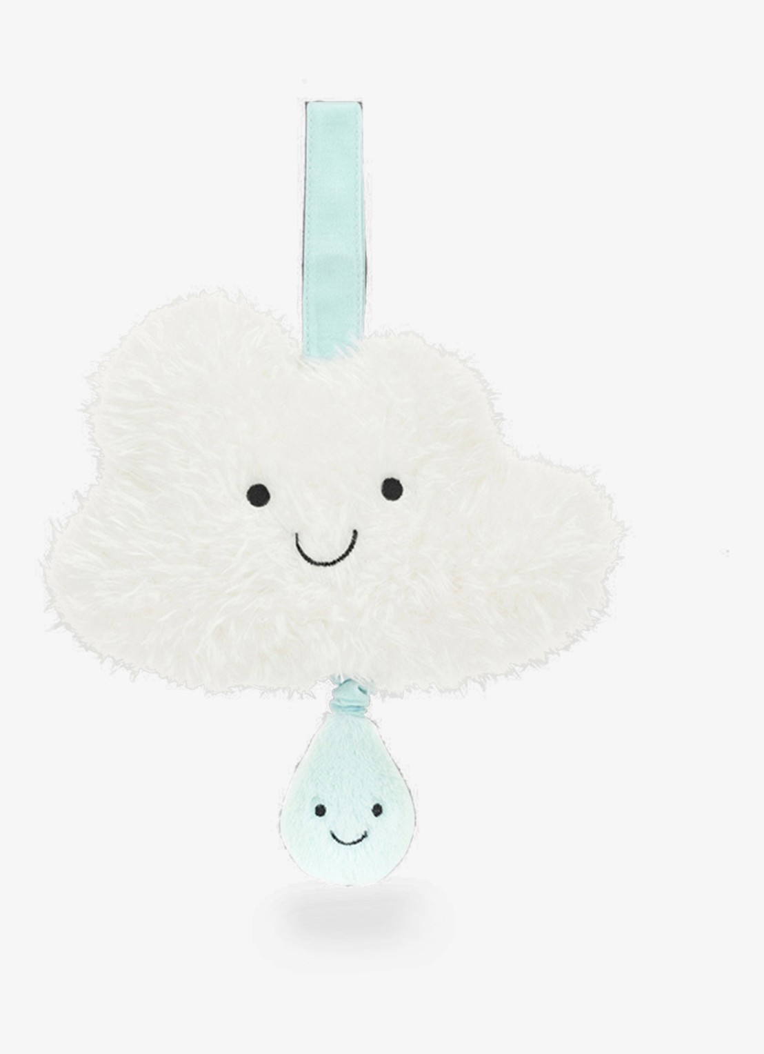 Jellycat Amuseables Cloud Musical Pull knuffel 27 cm  - voorkant 2 wit