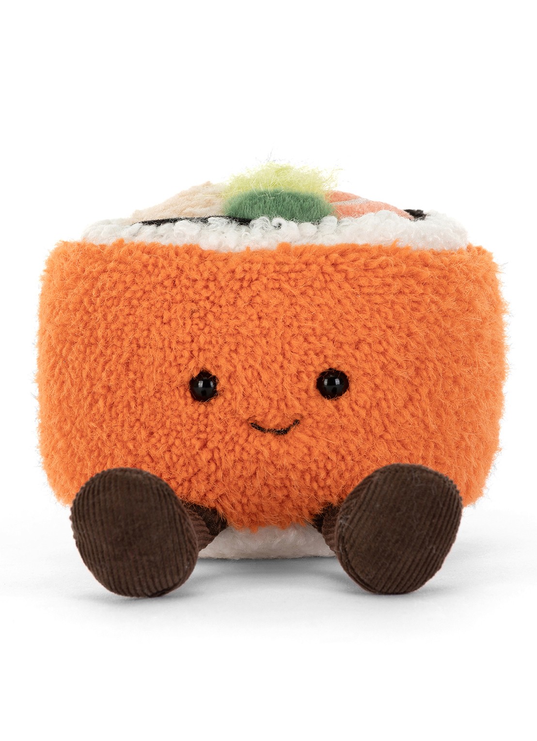 Jellycat Amuseables Codhi Californian Roll knuffel 9 cm - detail 3 oranje