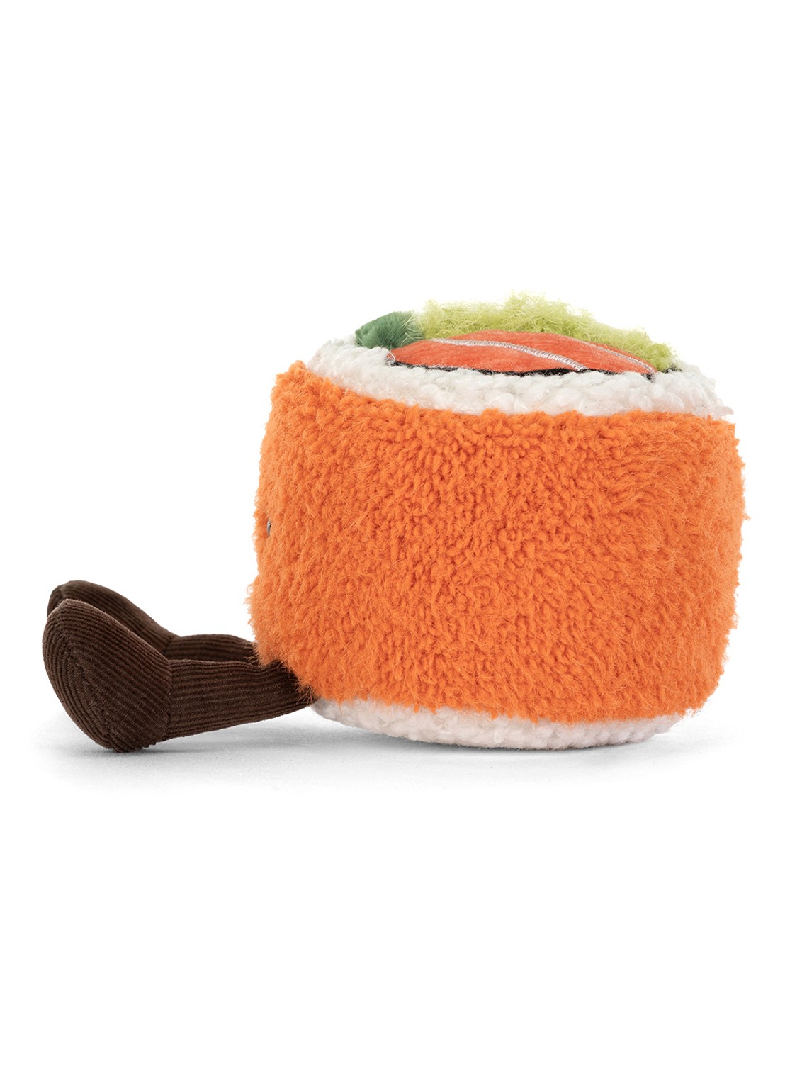 Jellycat Amuseables Codhi Californian Roll knuffel 9 cm - detail 4 oranje