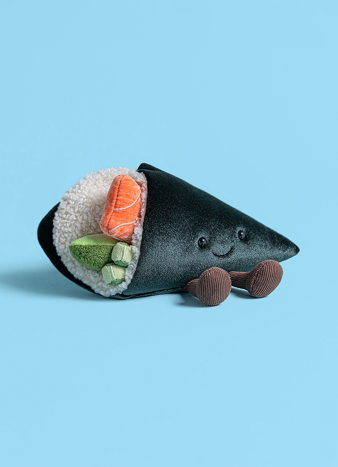 Jellycat Amuseables Coneroi Temaki knuffel 13 cm - detail 2 donkergroen