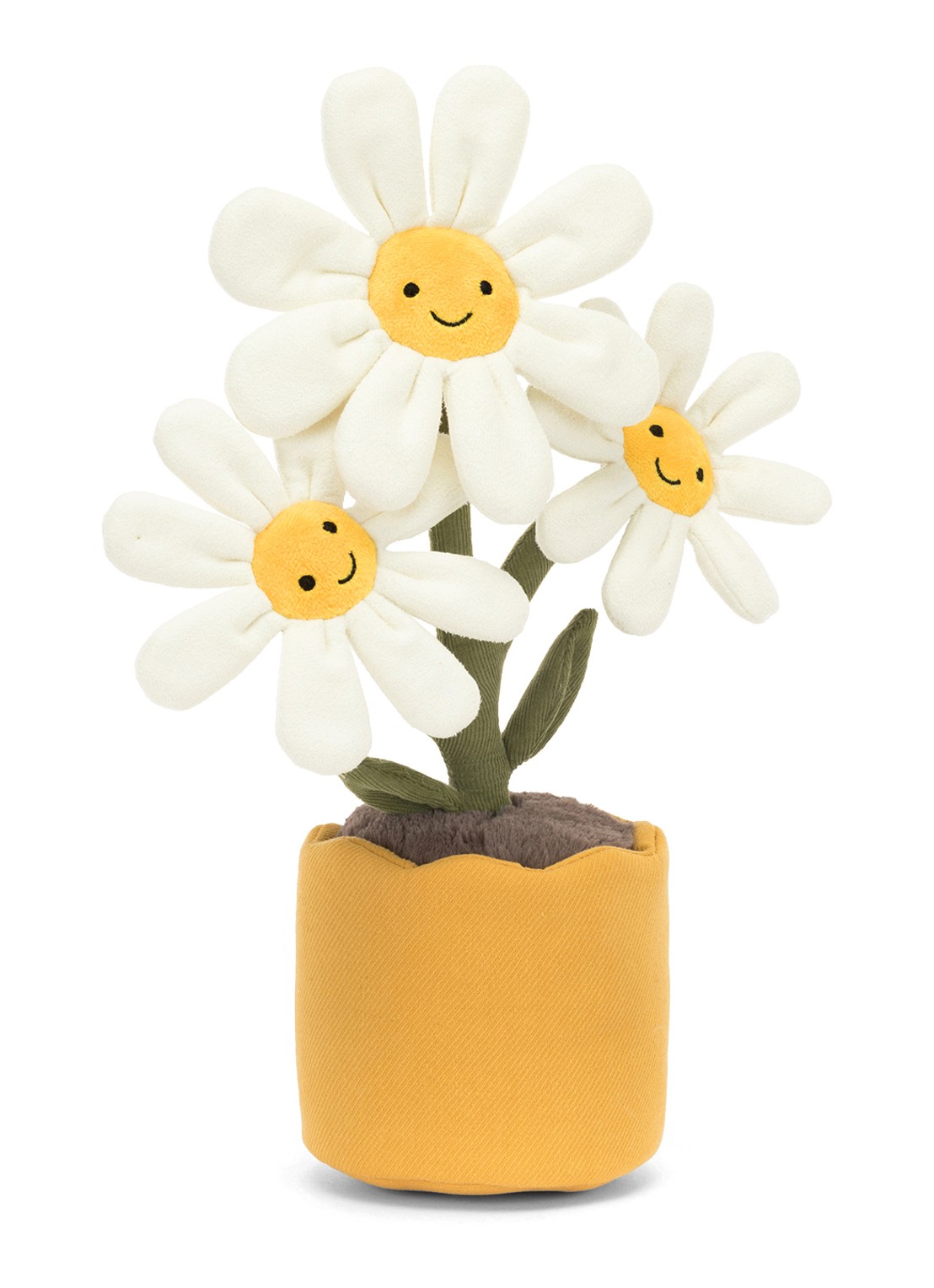 Jellycat Amuseables Daisy knuffel 34 cm - voorkant vanillegeel